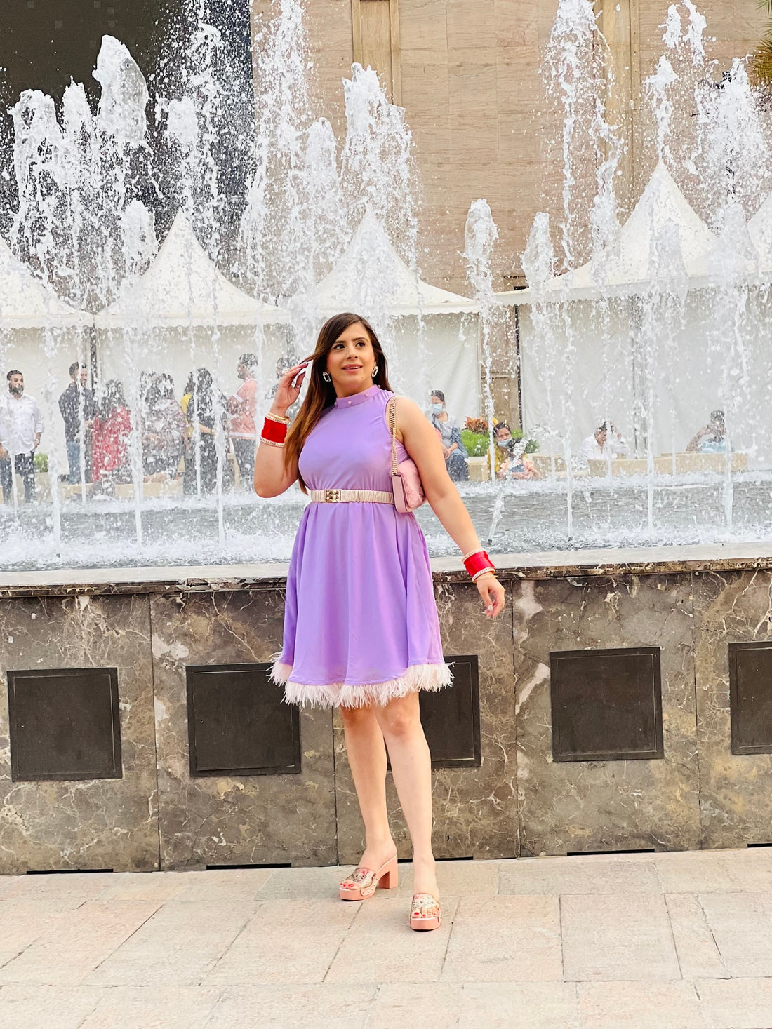 Lilac Fur Dress