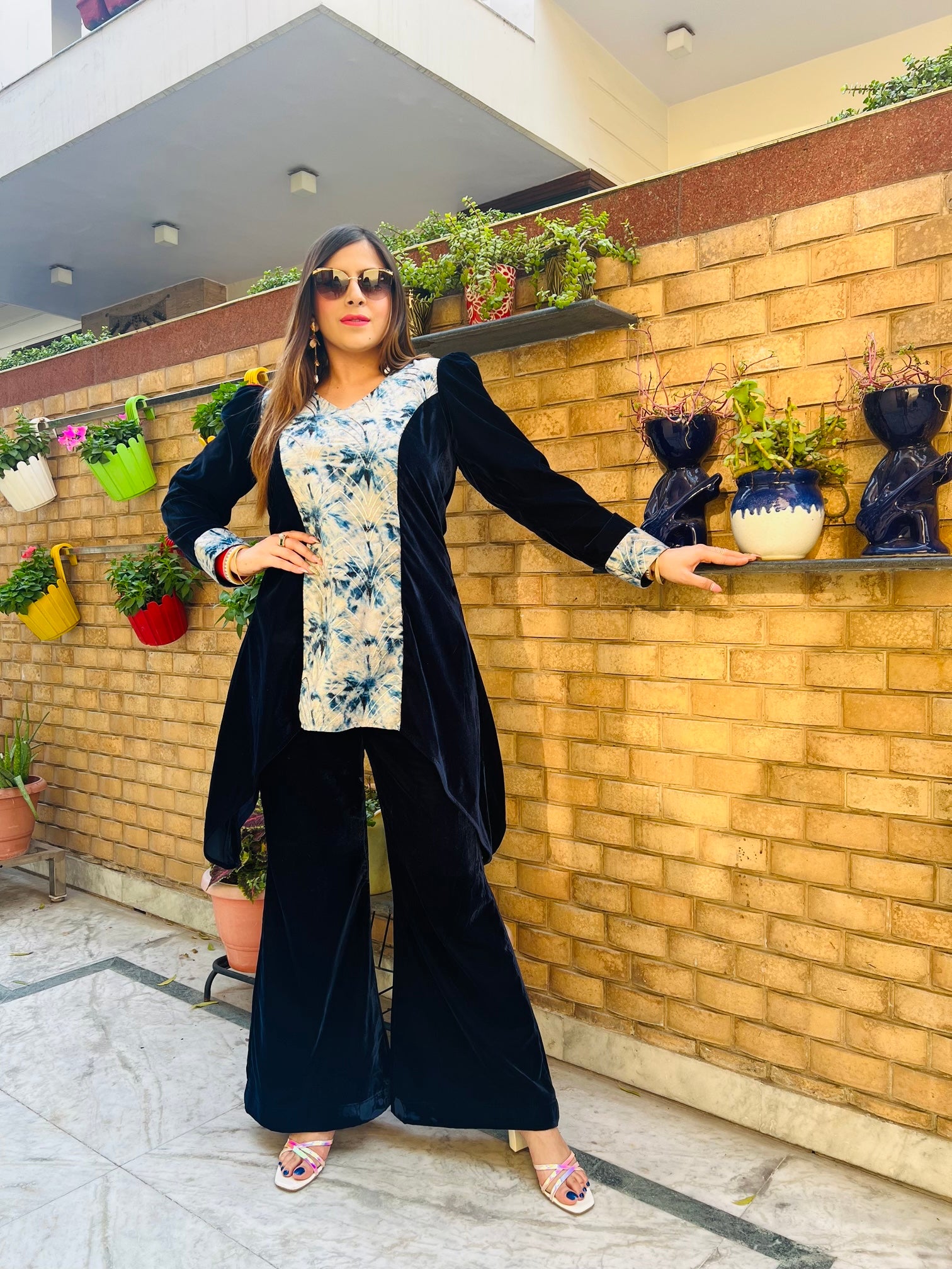 High Low Velvet Co-Ord