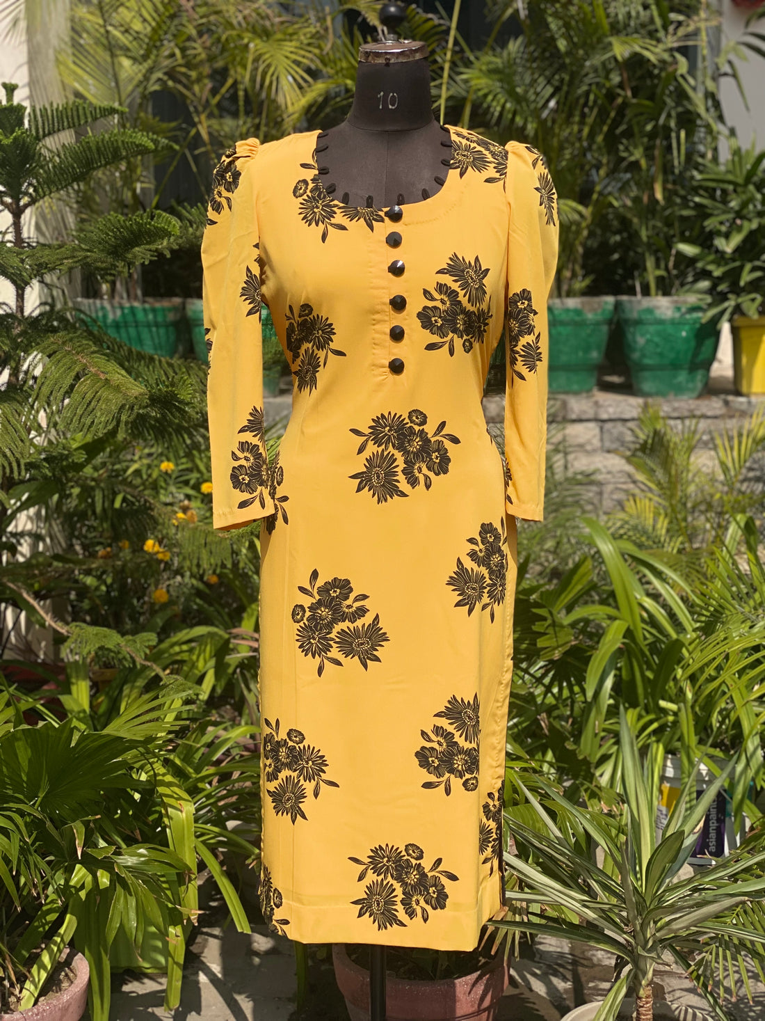 Yellow Georgette Kurti