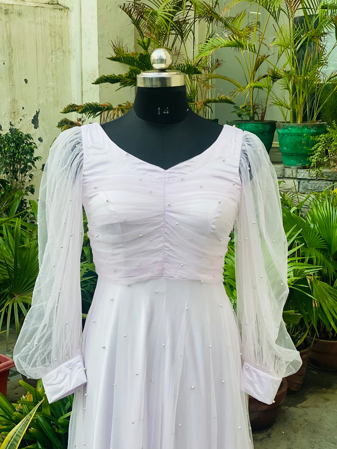 Lilac Net Gown