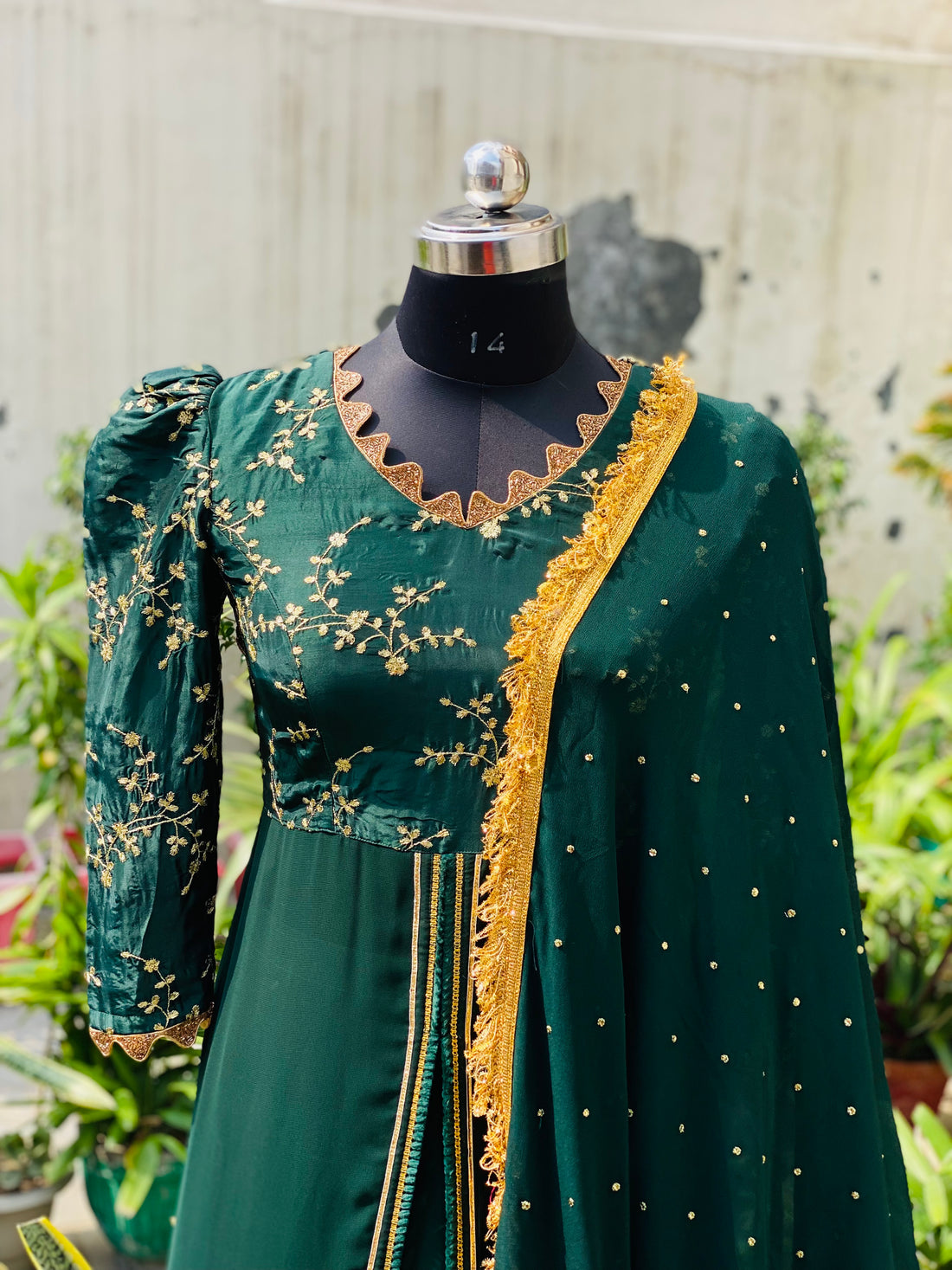 Bottle Green Lehenga