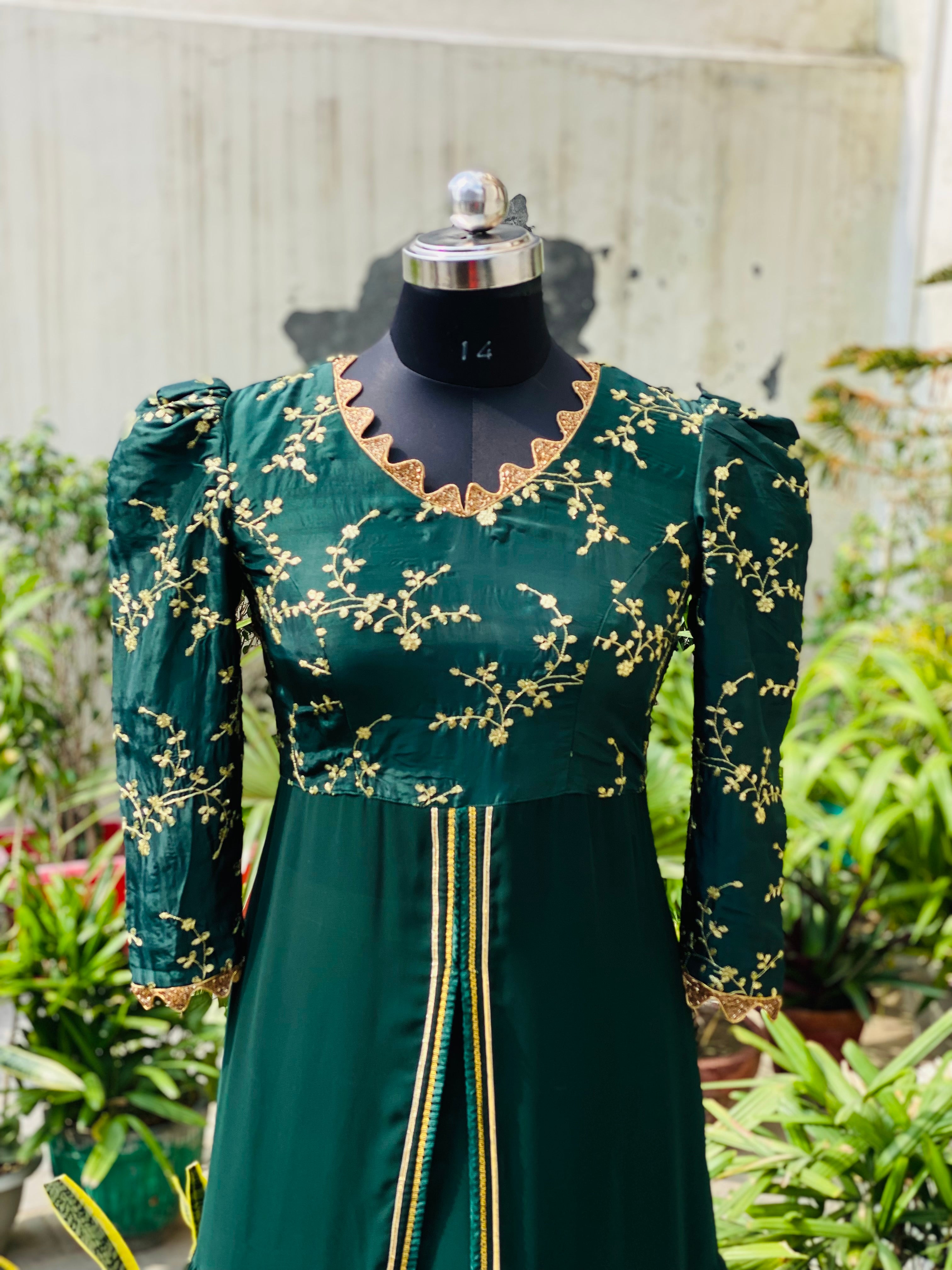 Bottle Green Lehenga