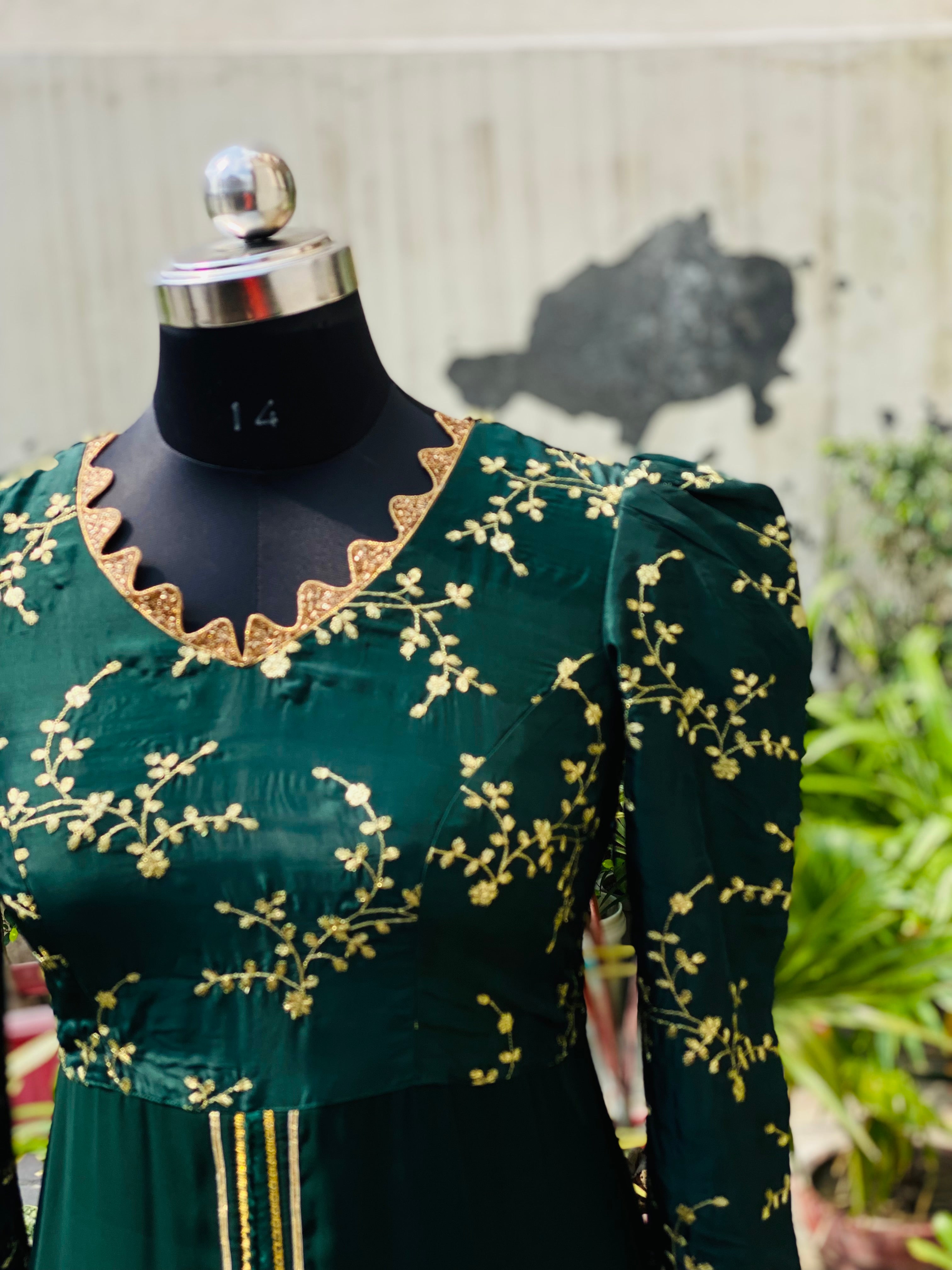 Bottle Green Lehenga