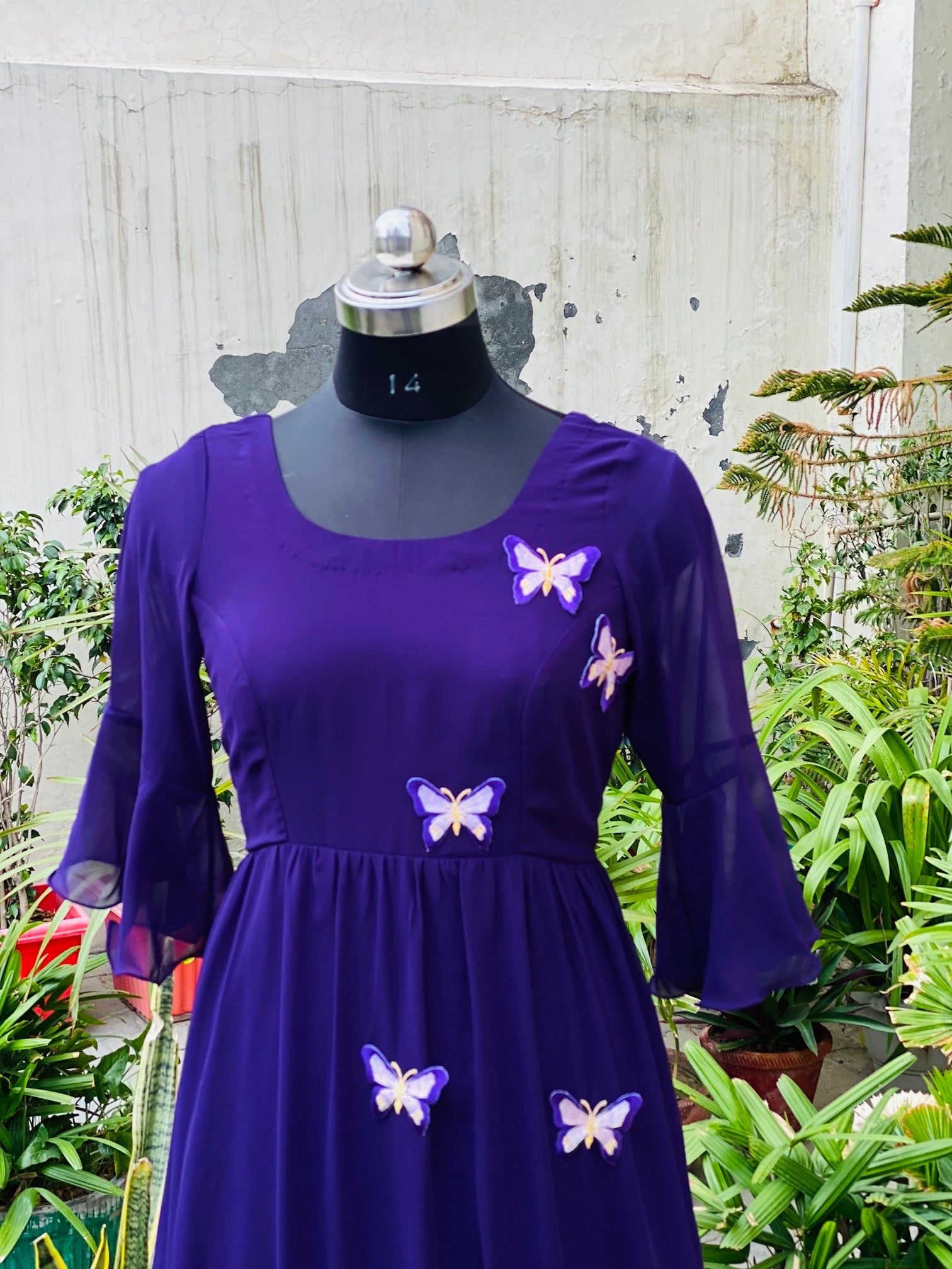 Purple 3D Butterfly Maxi