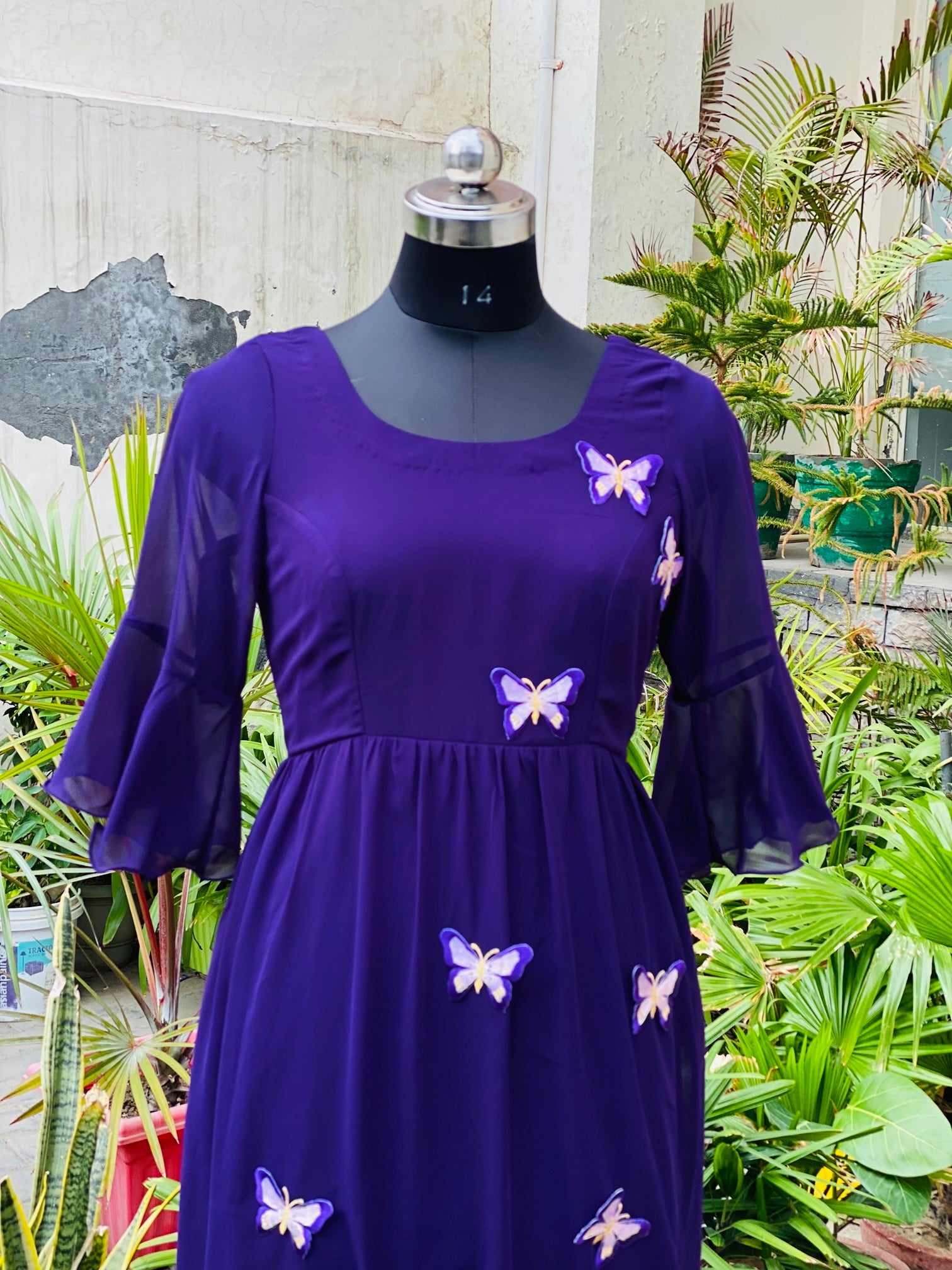 Purple 3D Butterfly Maxi