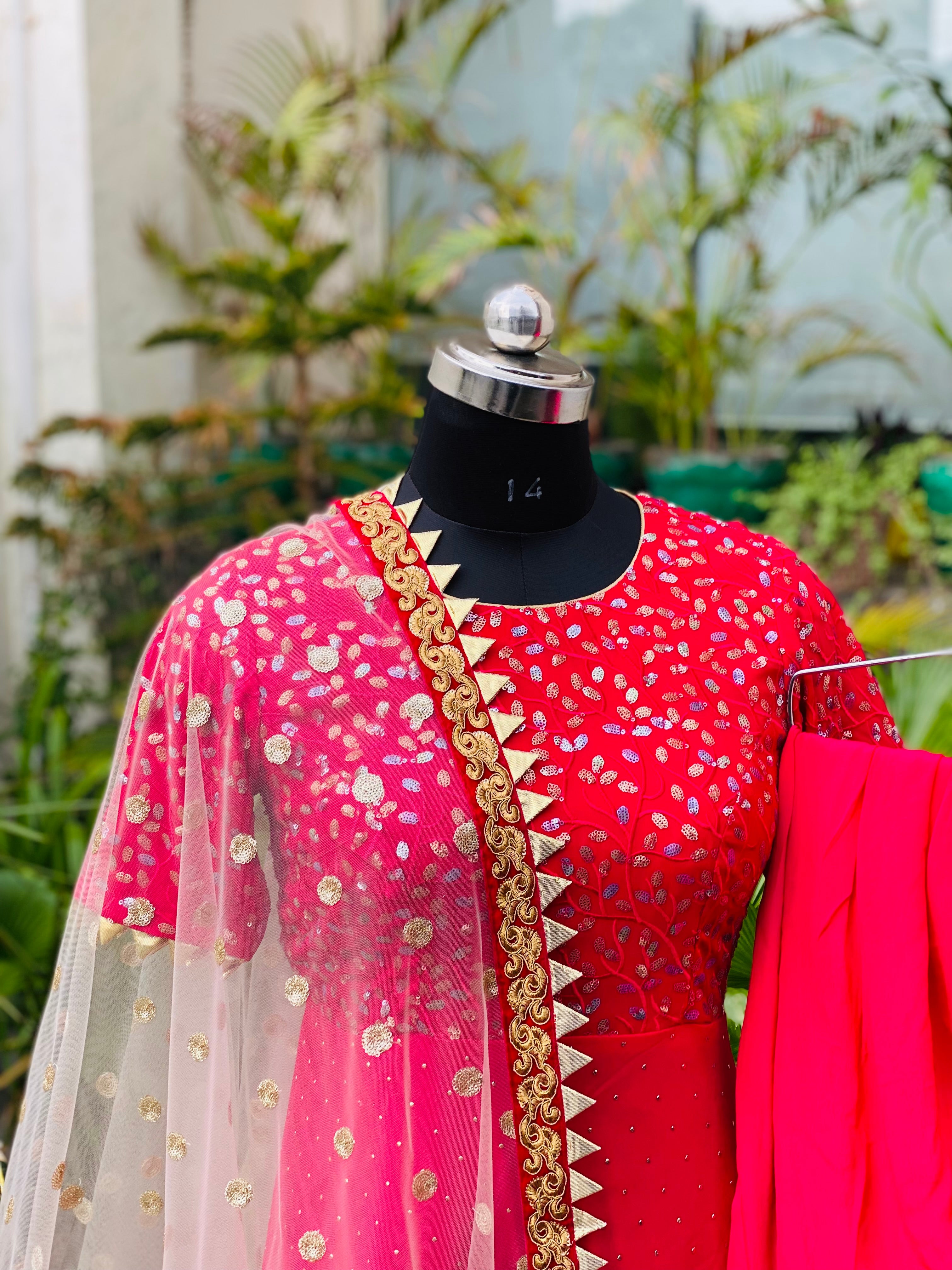 Hot Pink Dhoti Suit