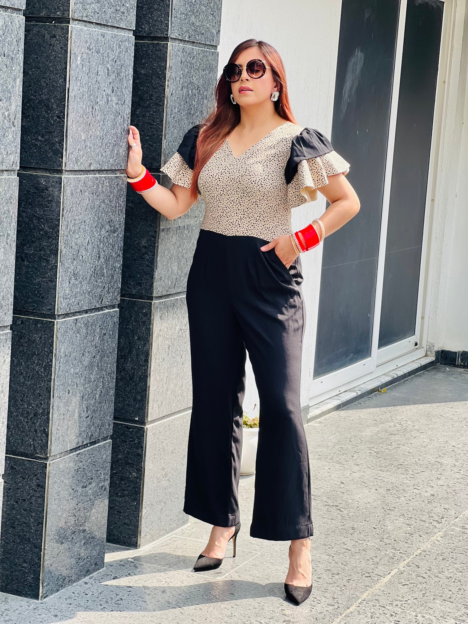 Half & Half Jumpsuit