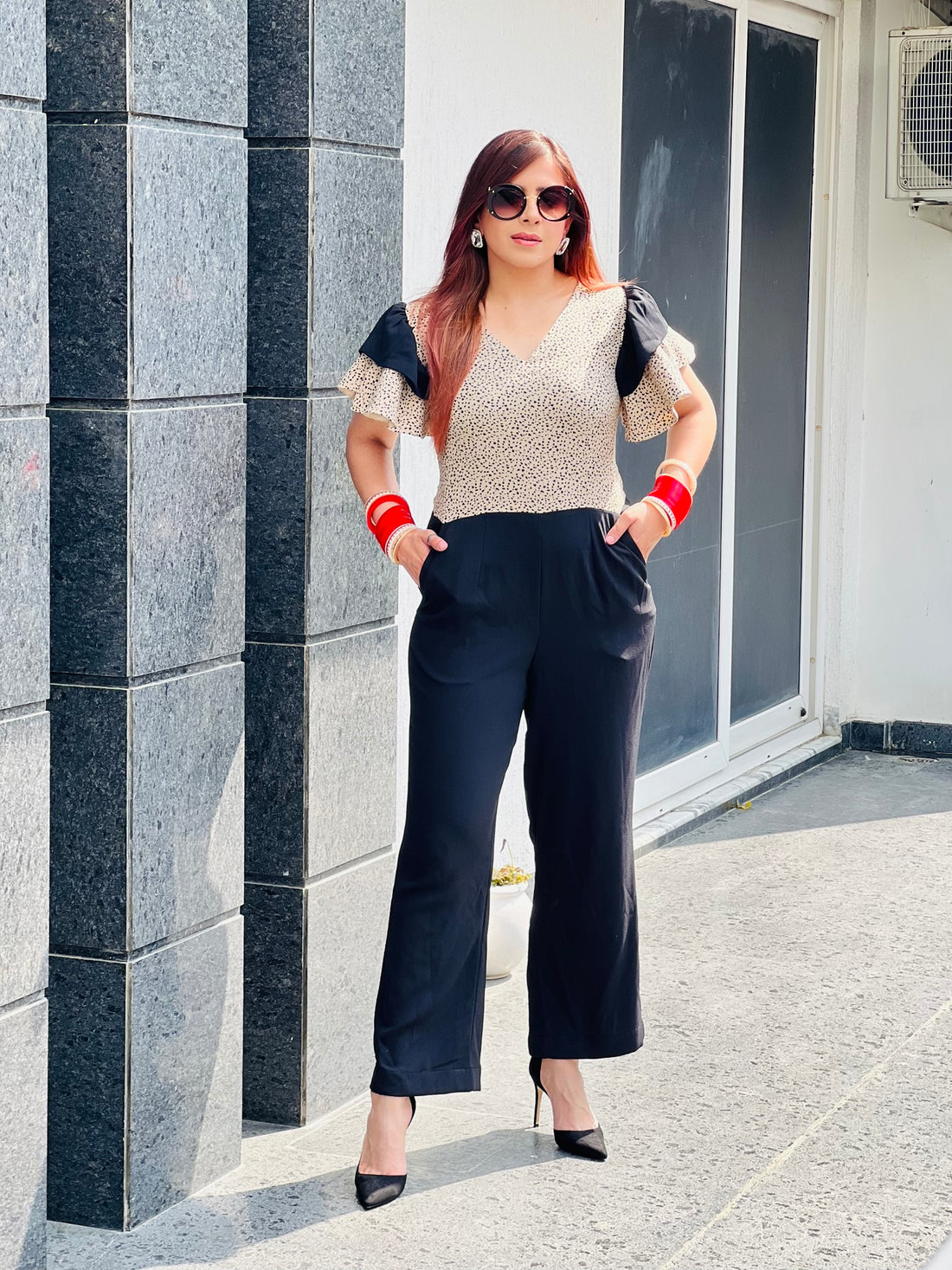 Half & Half Jumpsuit