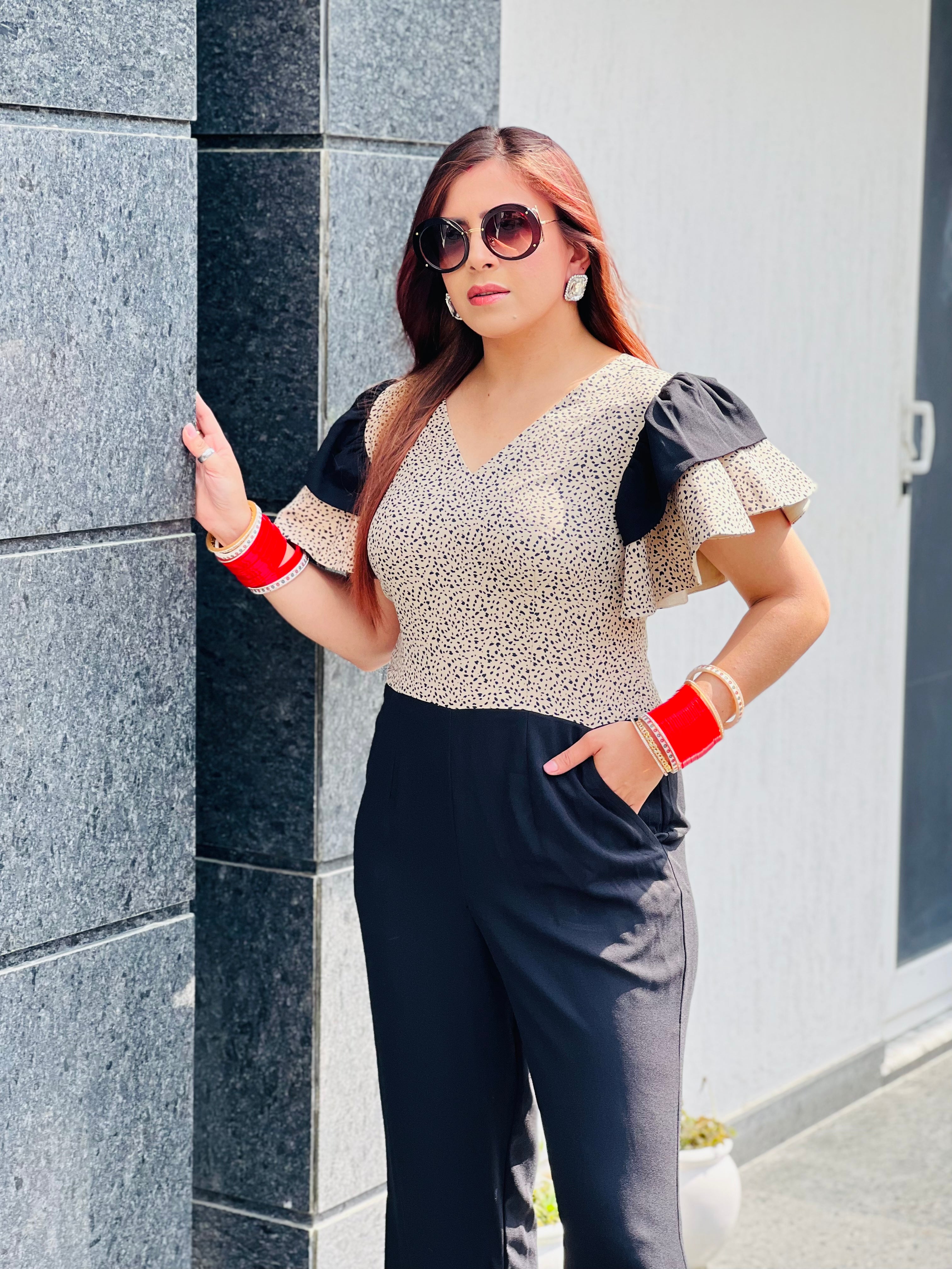 Half & Half Jumpsuit