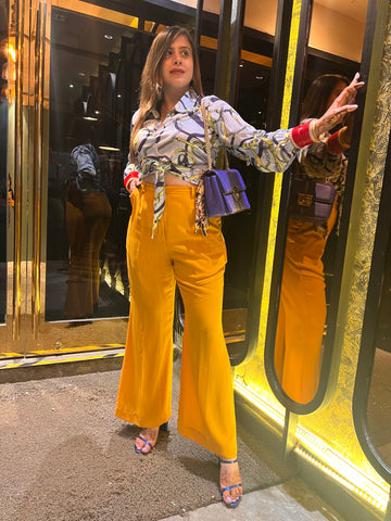 Yellow Bell Bottom Pant