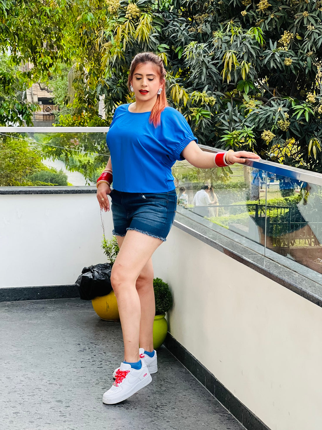 Royal Blue Solid Top