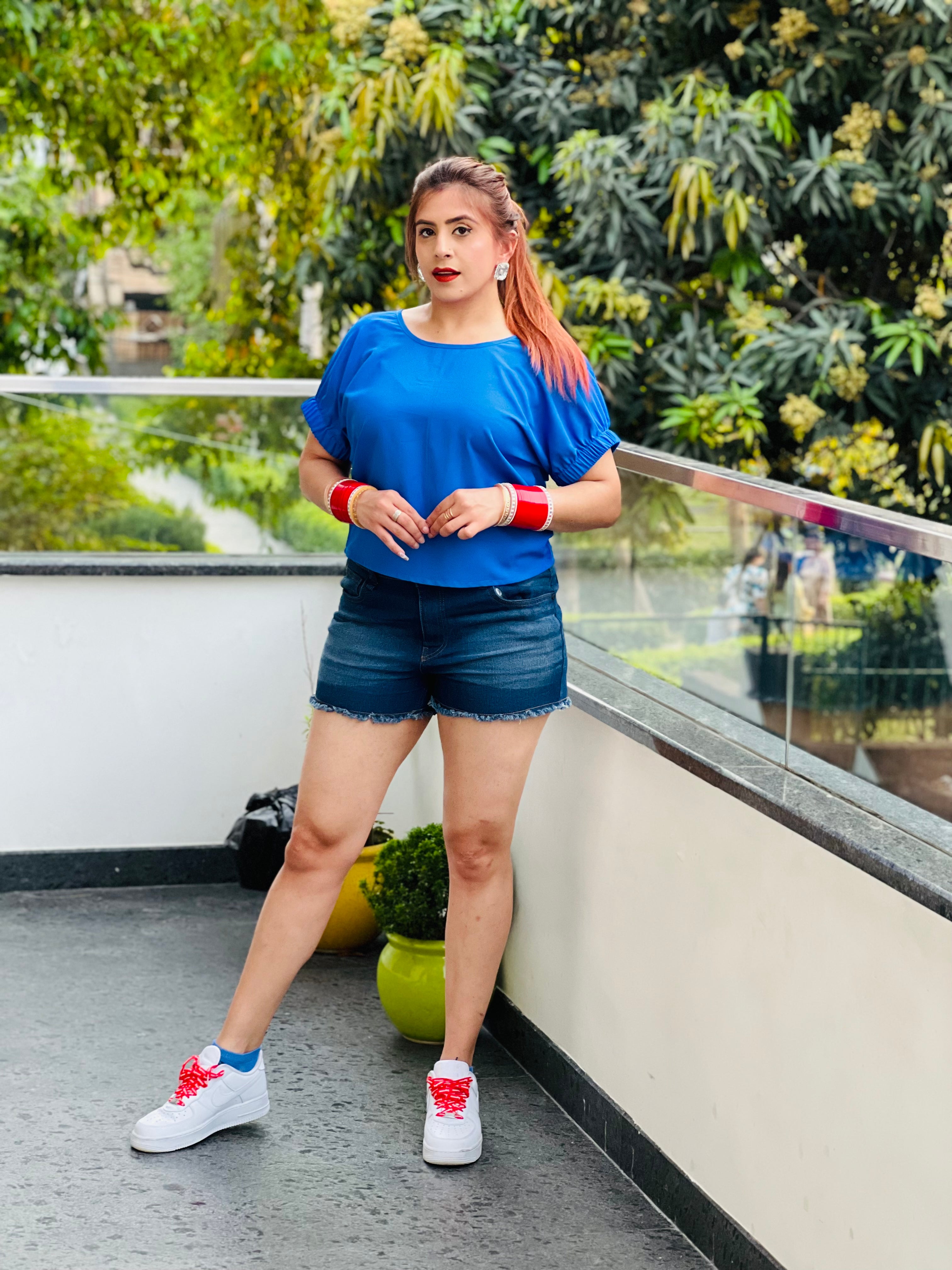 Royal Blue Solid Top