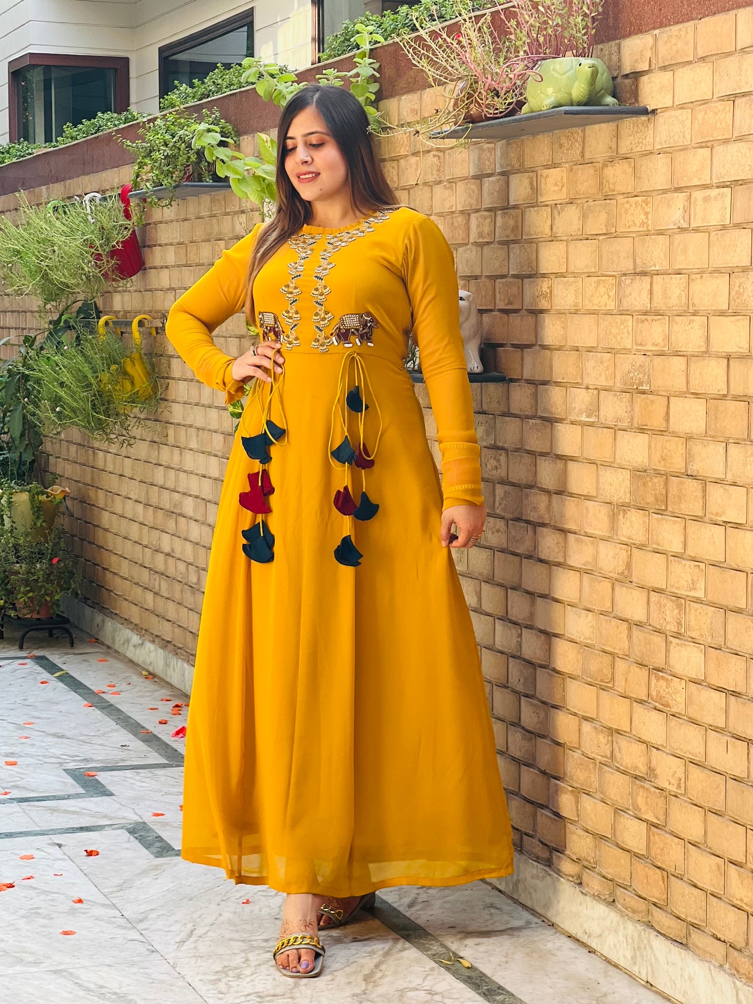 Mustard Ethnic Maxi