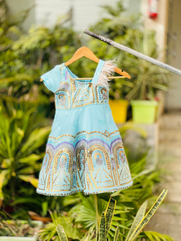 Sky Blue Kids Gown