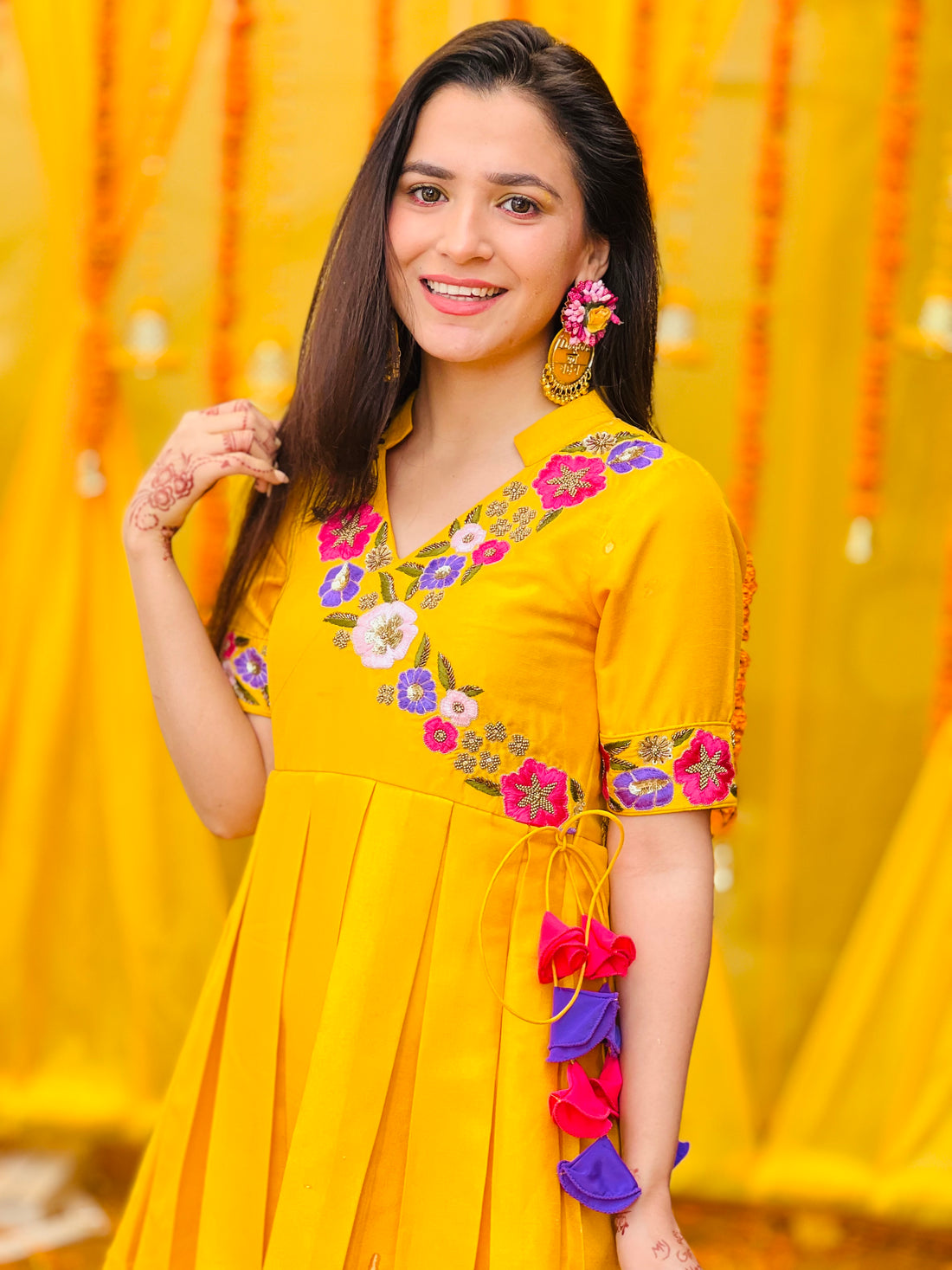 Yellow Raw Silk Suit