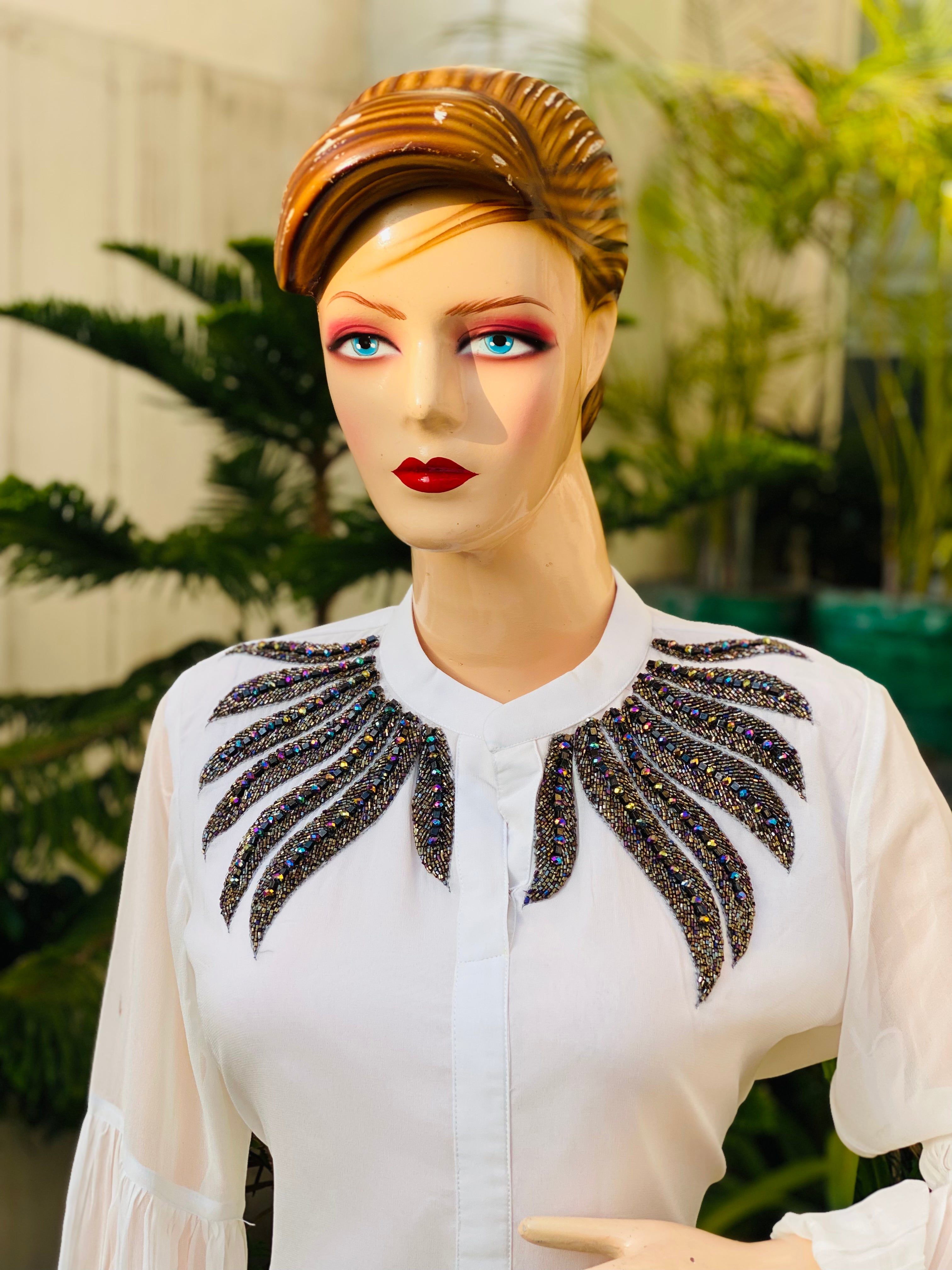 White Embroidered Shirt