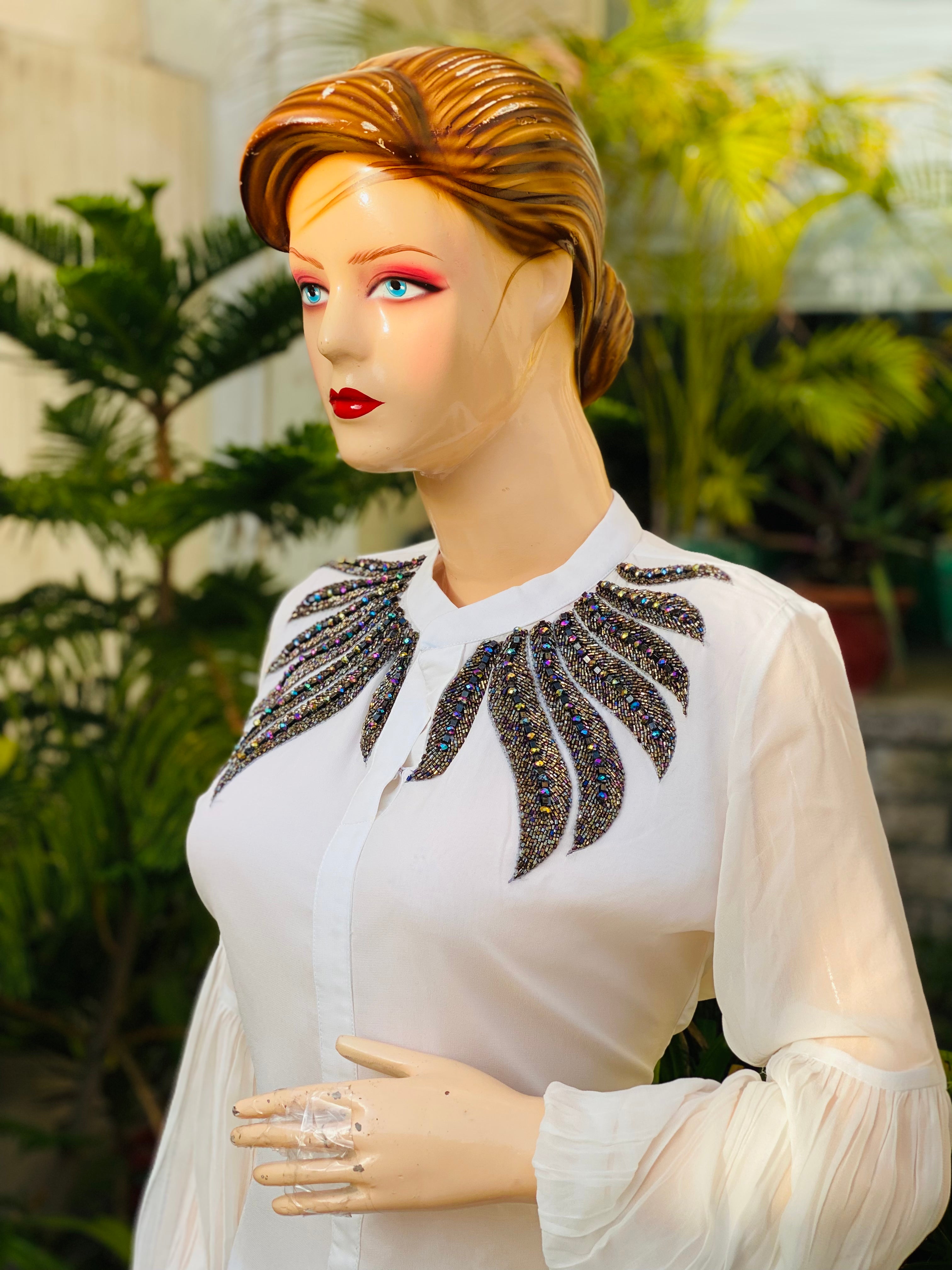 White Embroidered Shirt