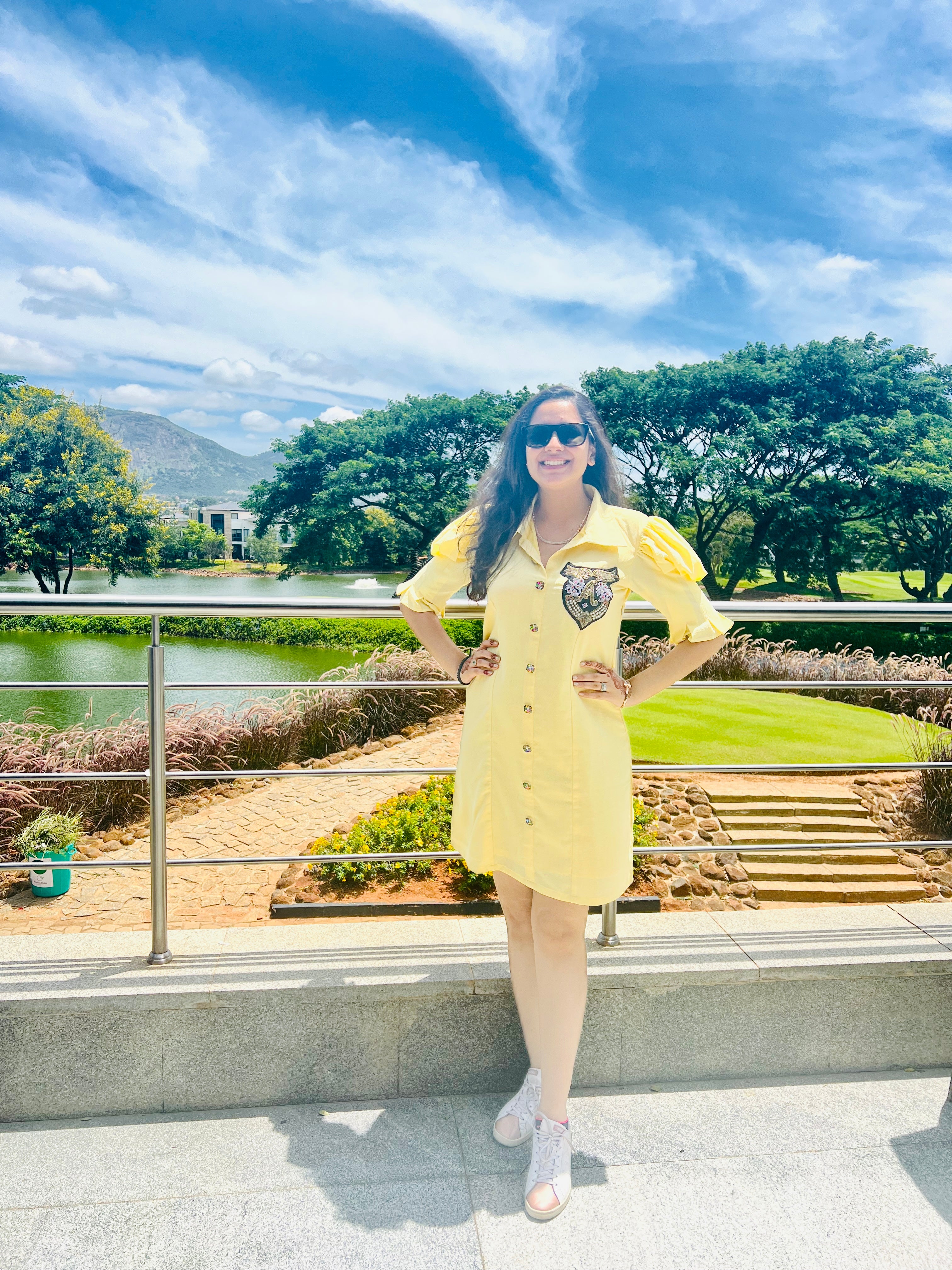 Lemon Yellow Shirt Dress