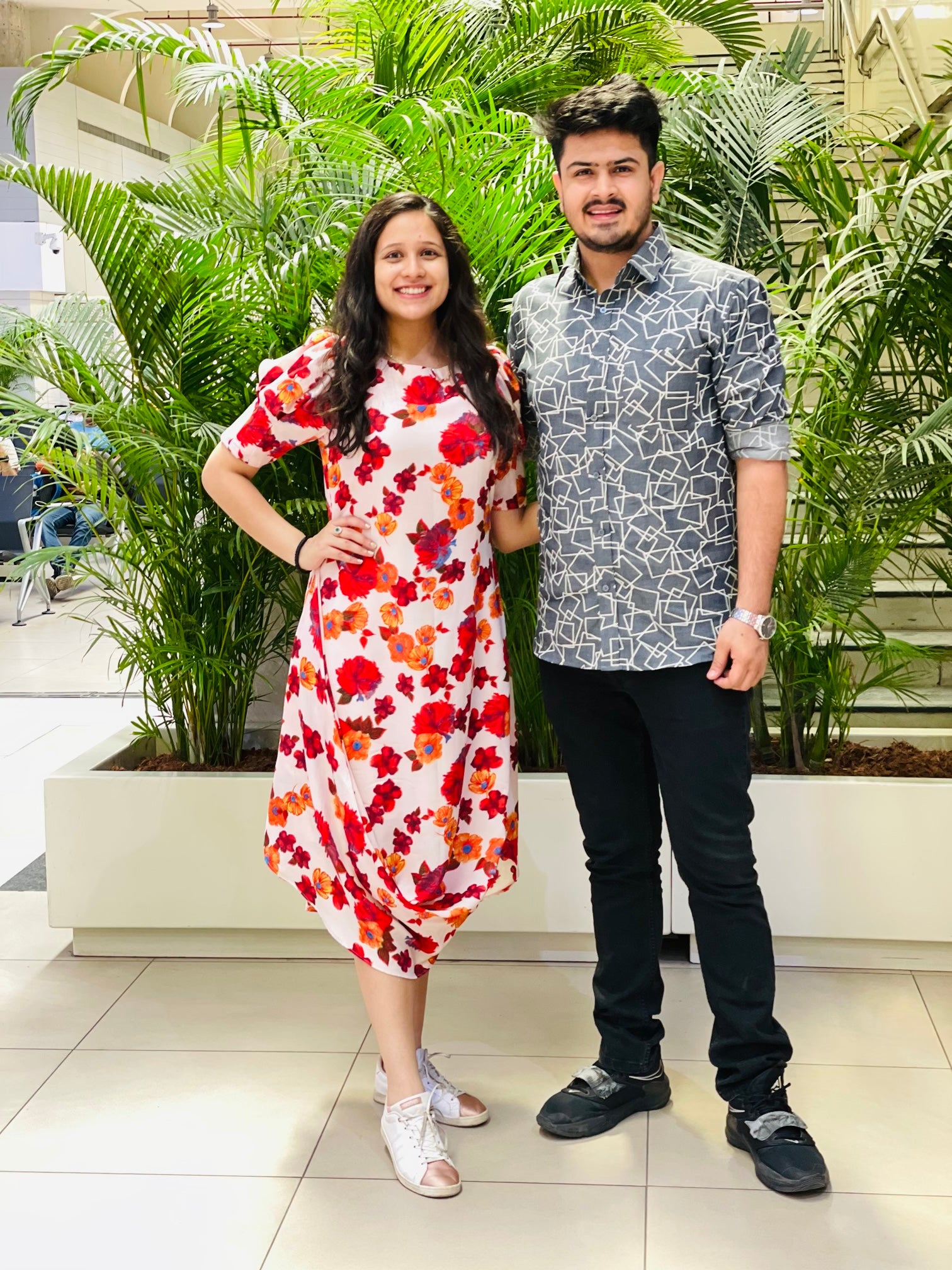 Grey Geometric Shirt