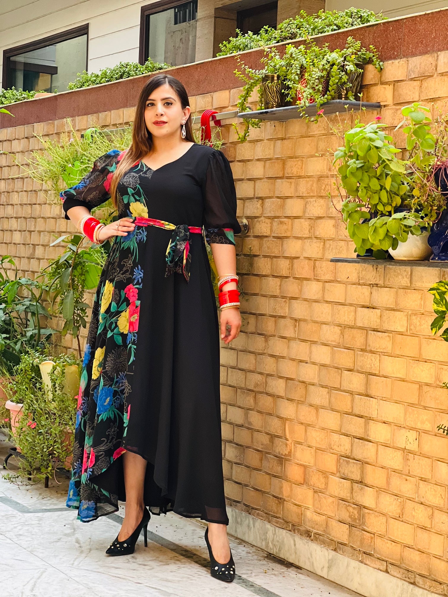 Black Half & Half Maxi