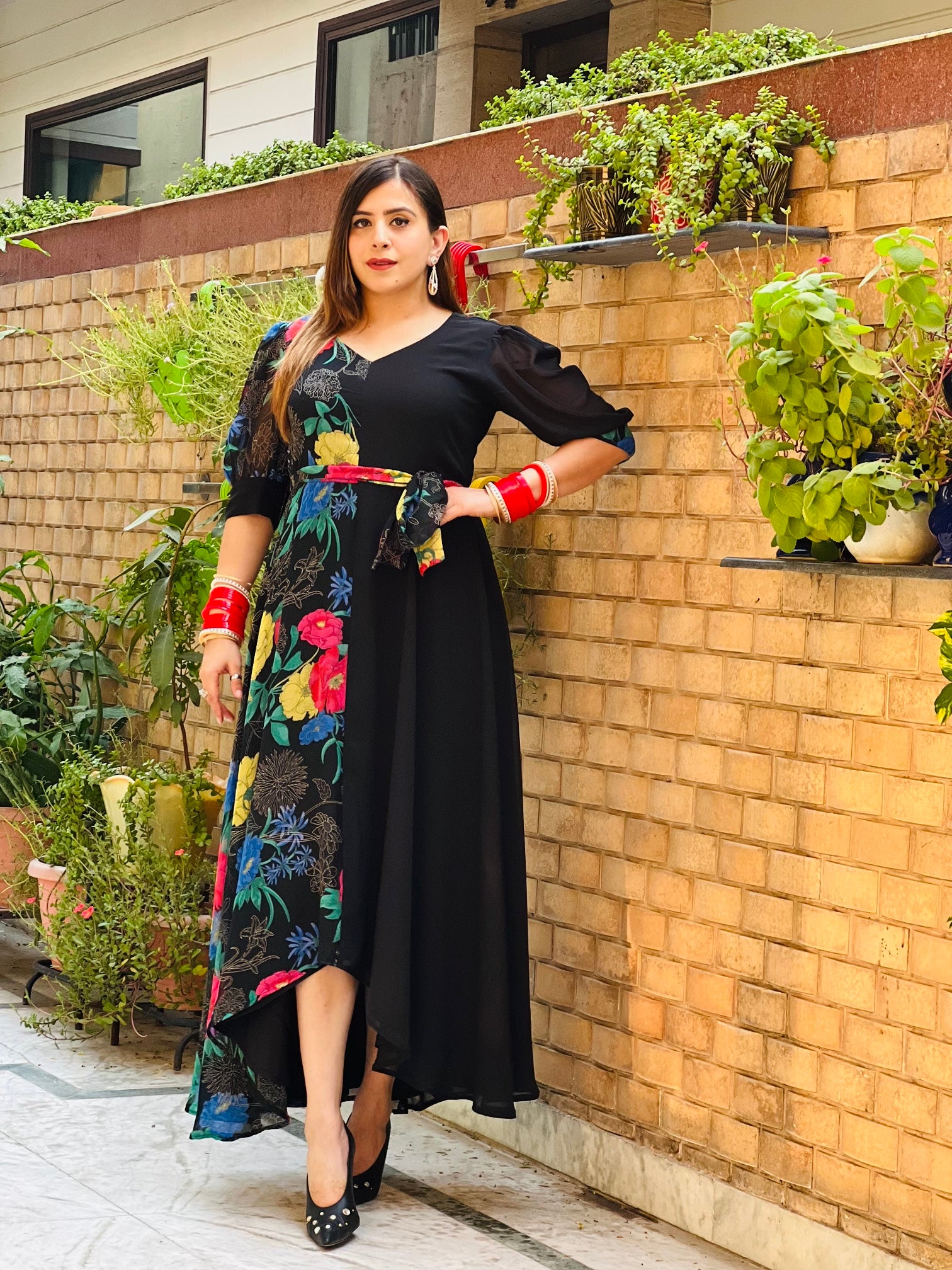 Black Half & Half Maxi