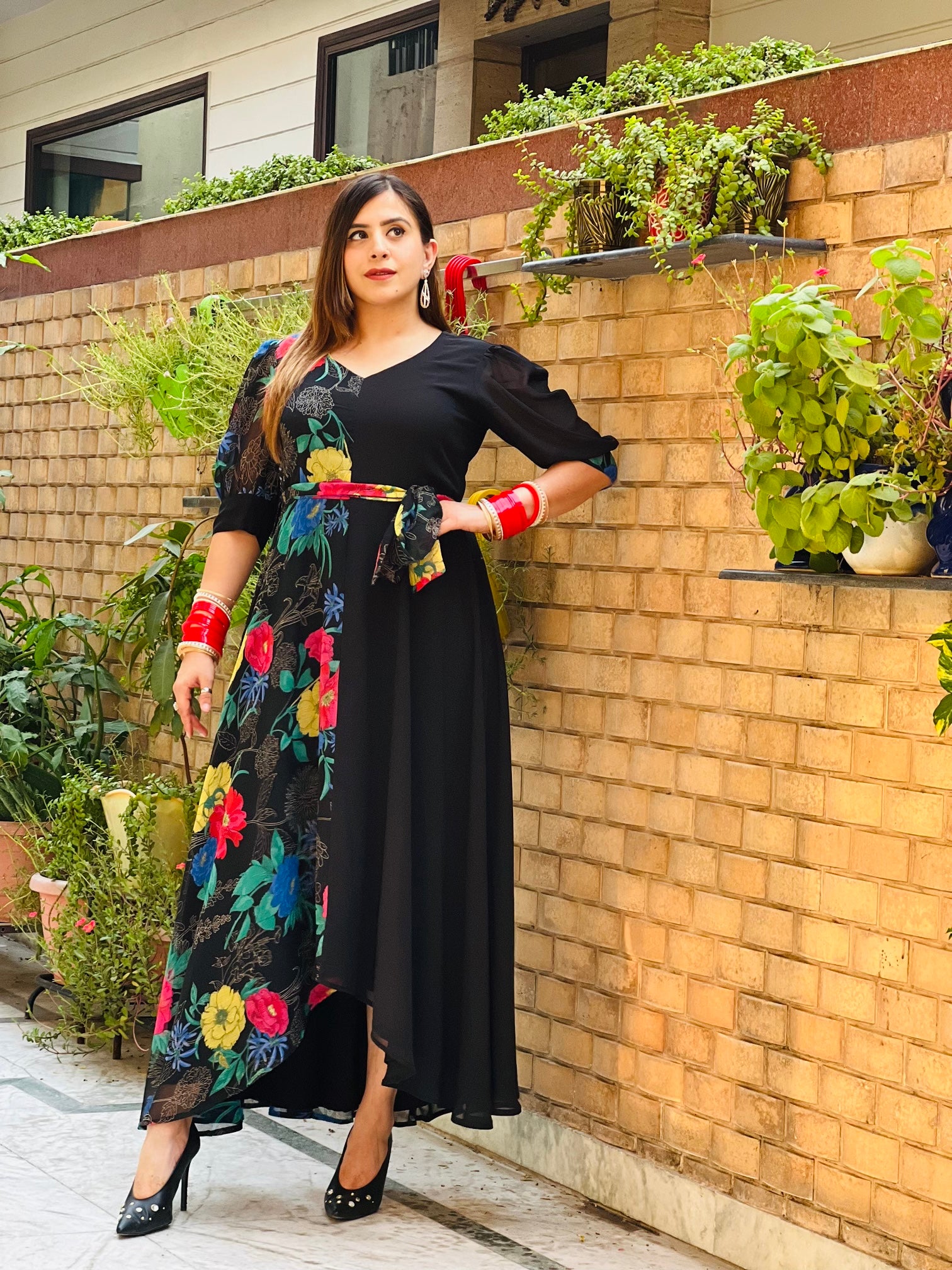 Black Half & Half Maxi