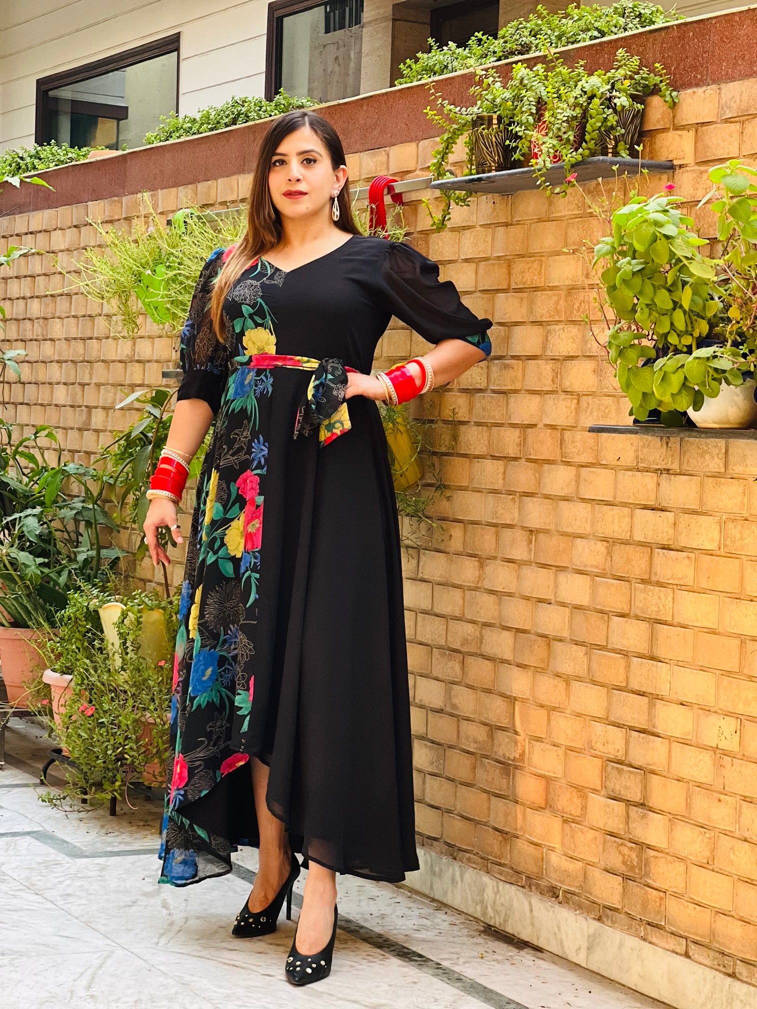 Black Half & Half Maxi