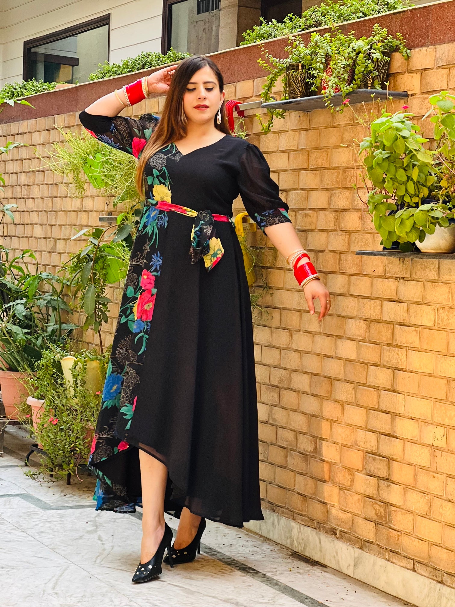 Black Half & Half Maxi