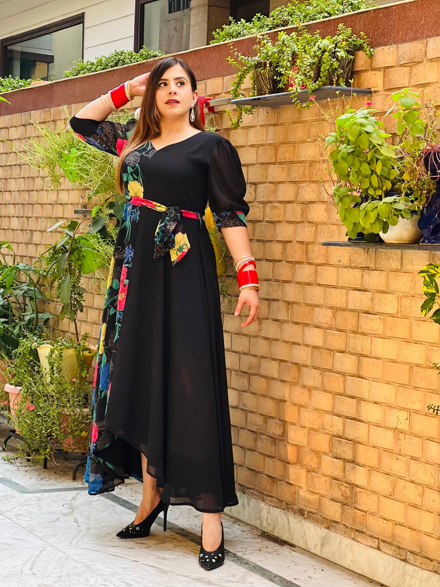 Black Half & Half Maxi