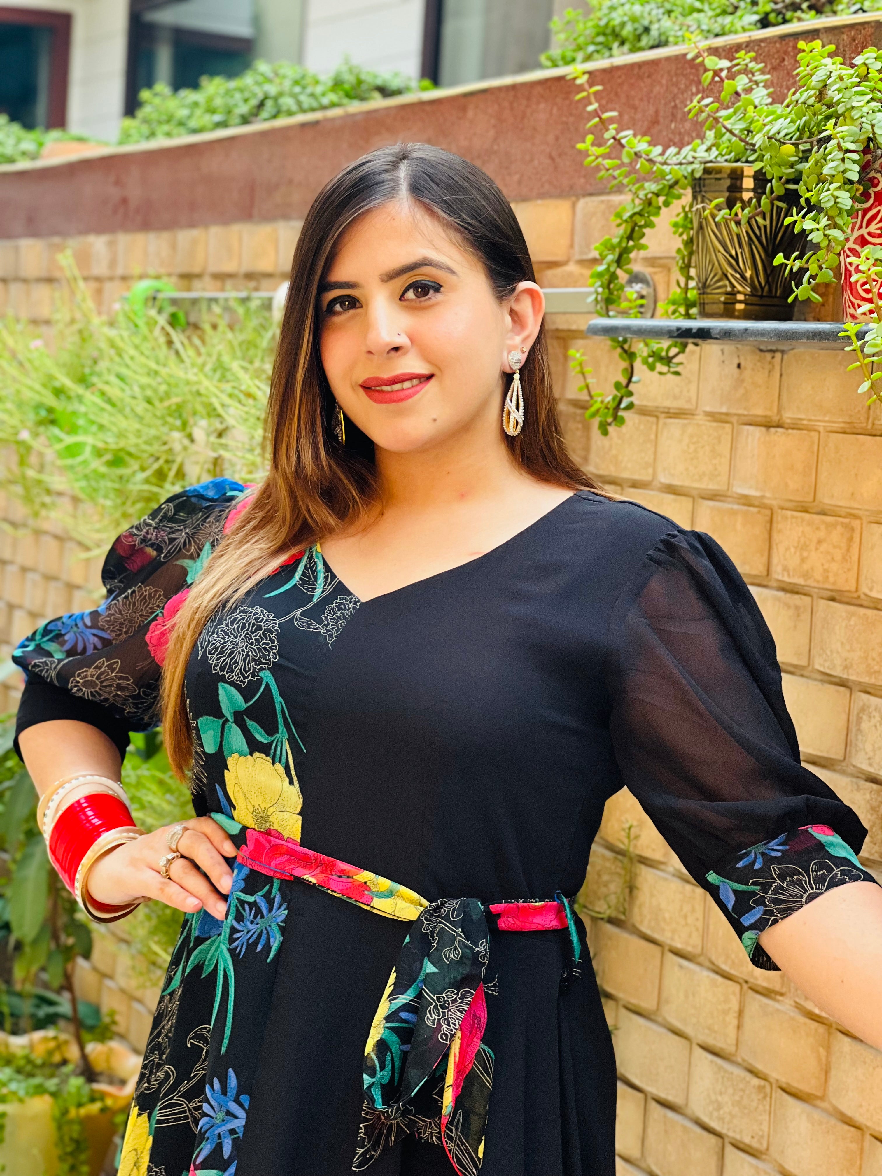 Black Half & Half Maxi