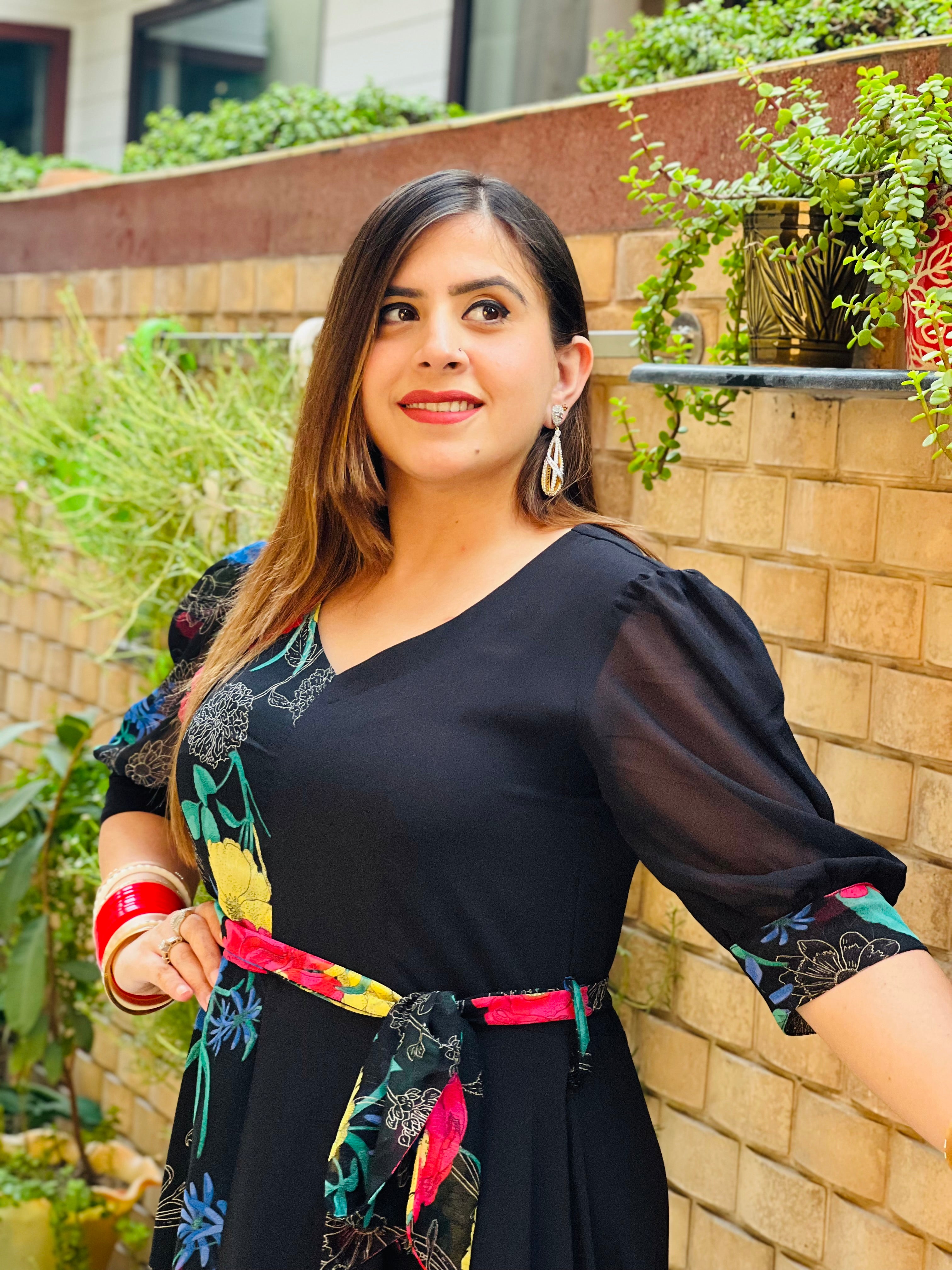 Black Half & Half Maxi