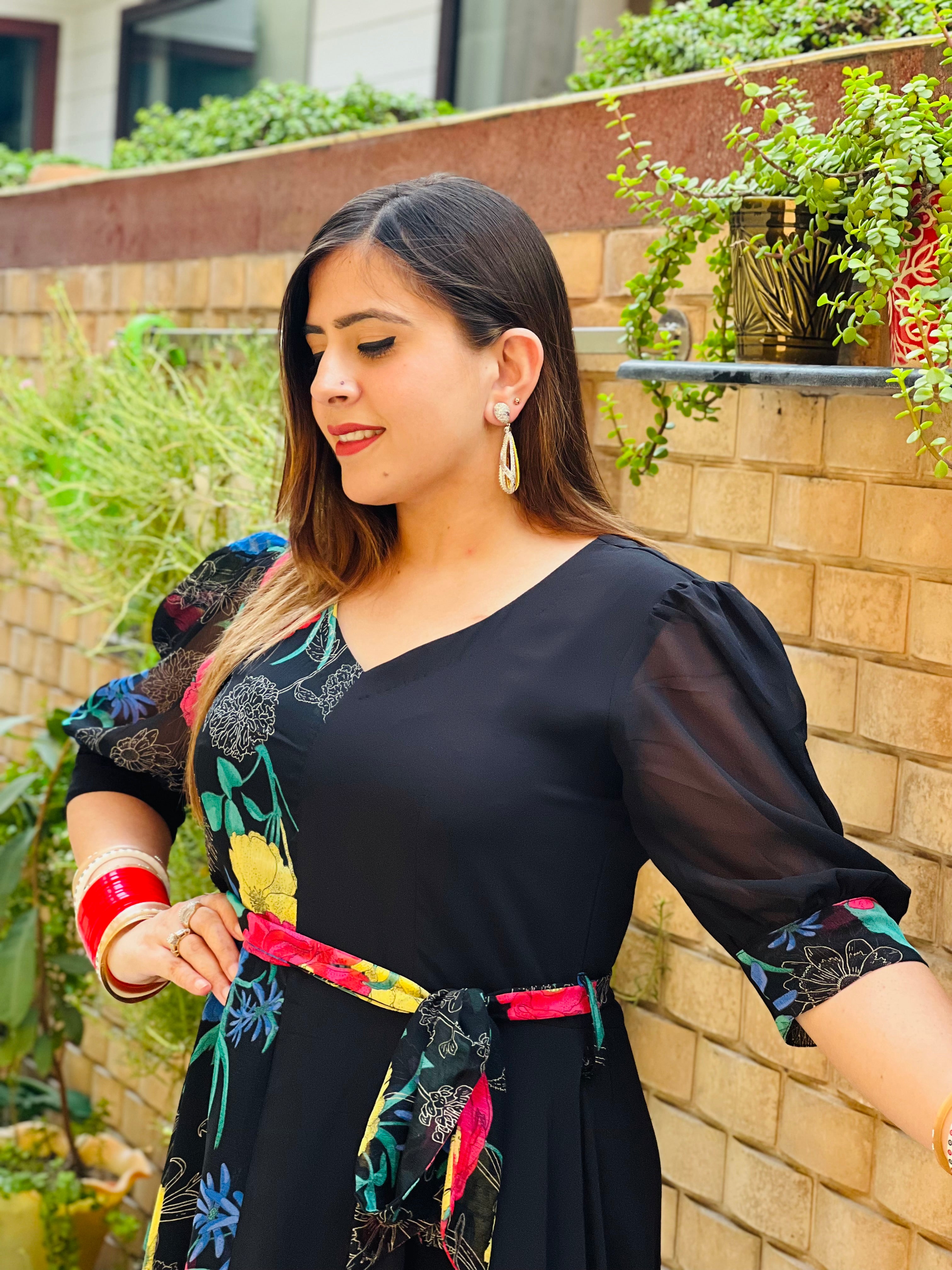 Black Half & Half Maxi