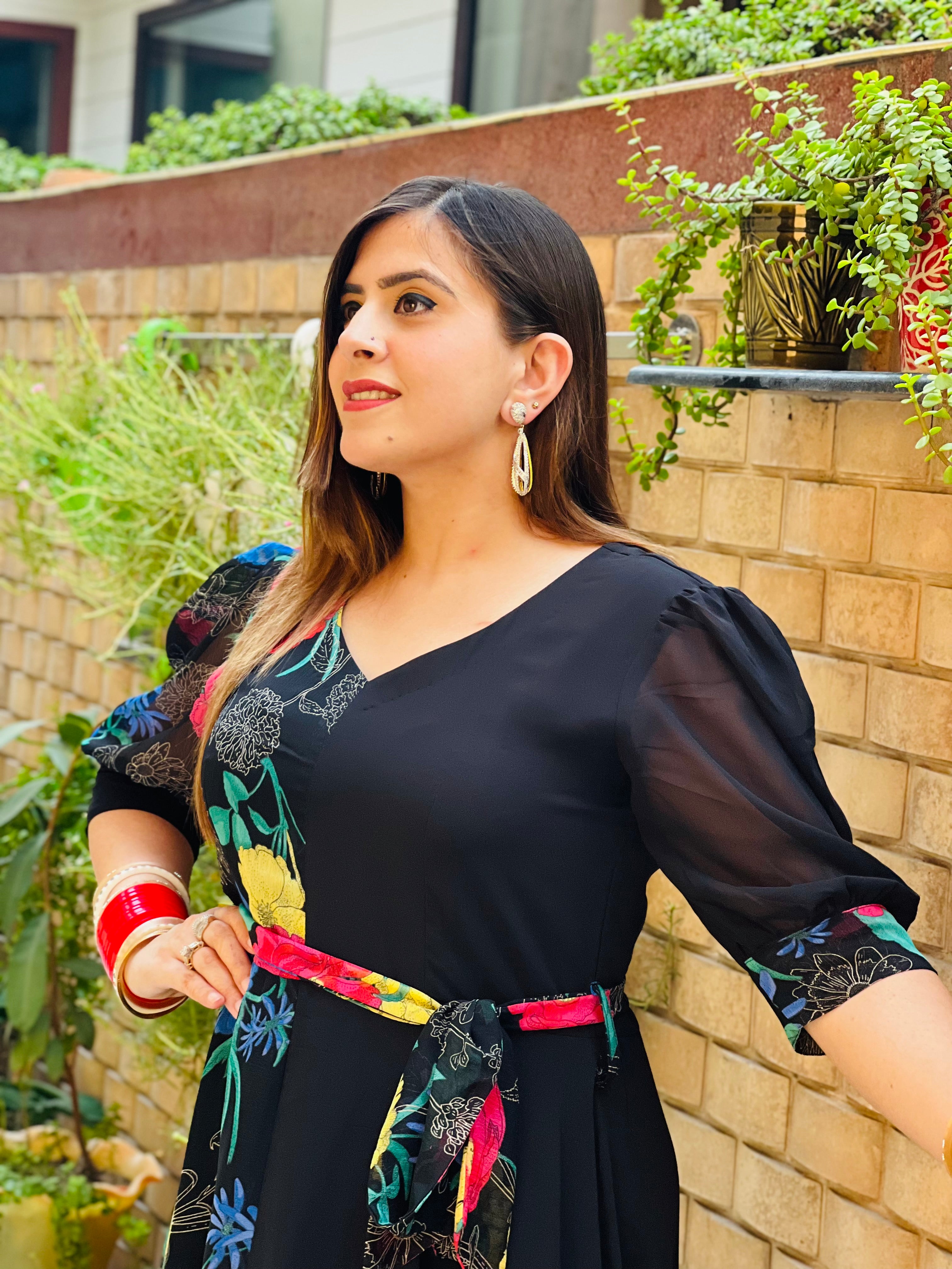 Black Half & Half Maxi