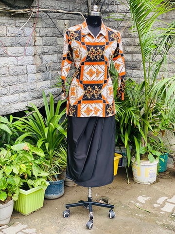 Multicolored Black Twin Set