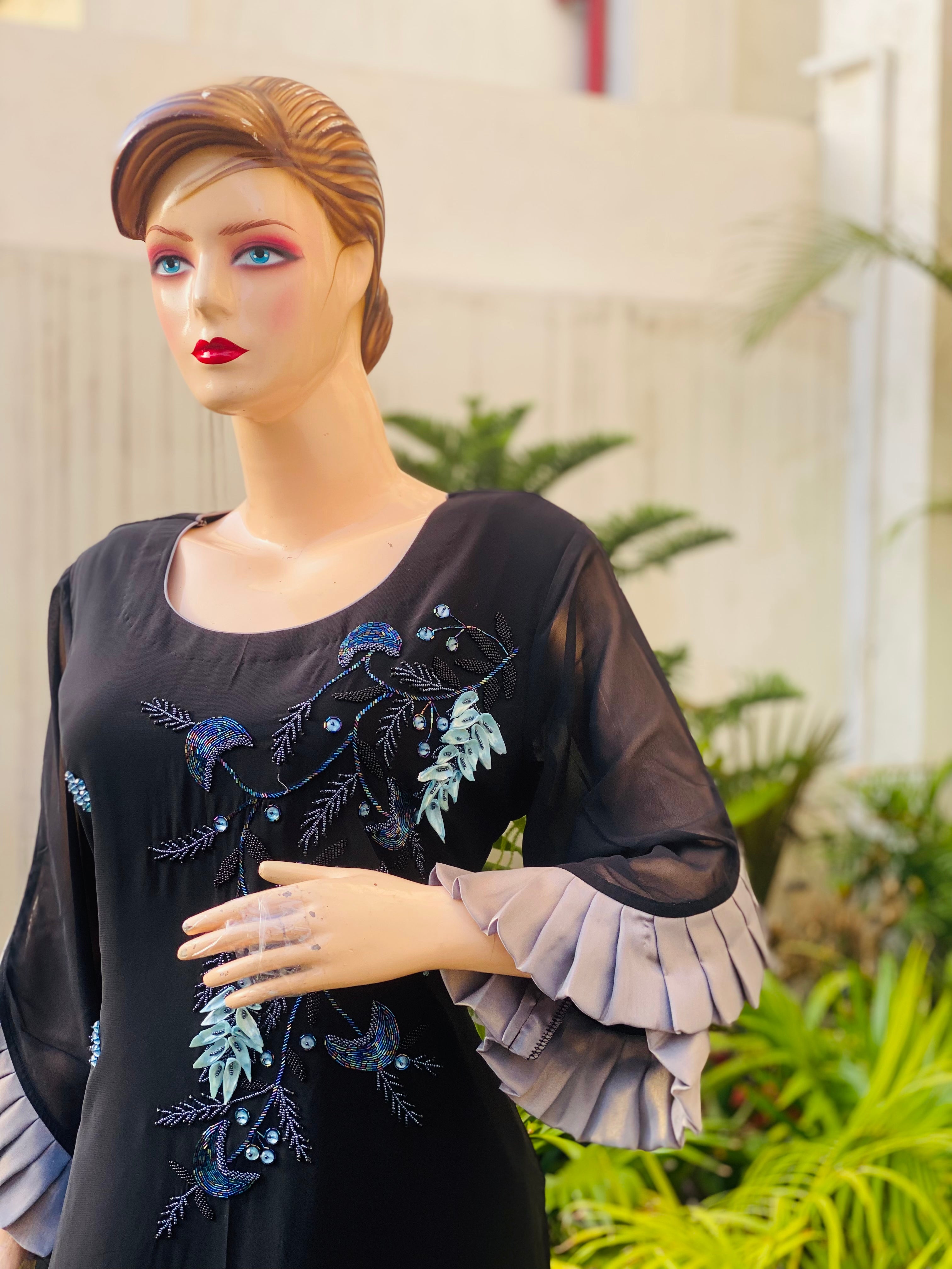 Black Embroidered Kurti