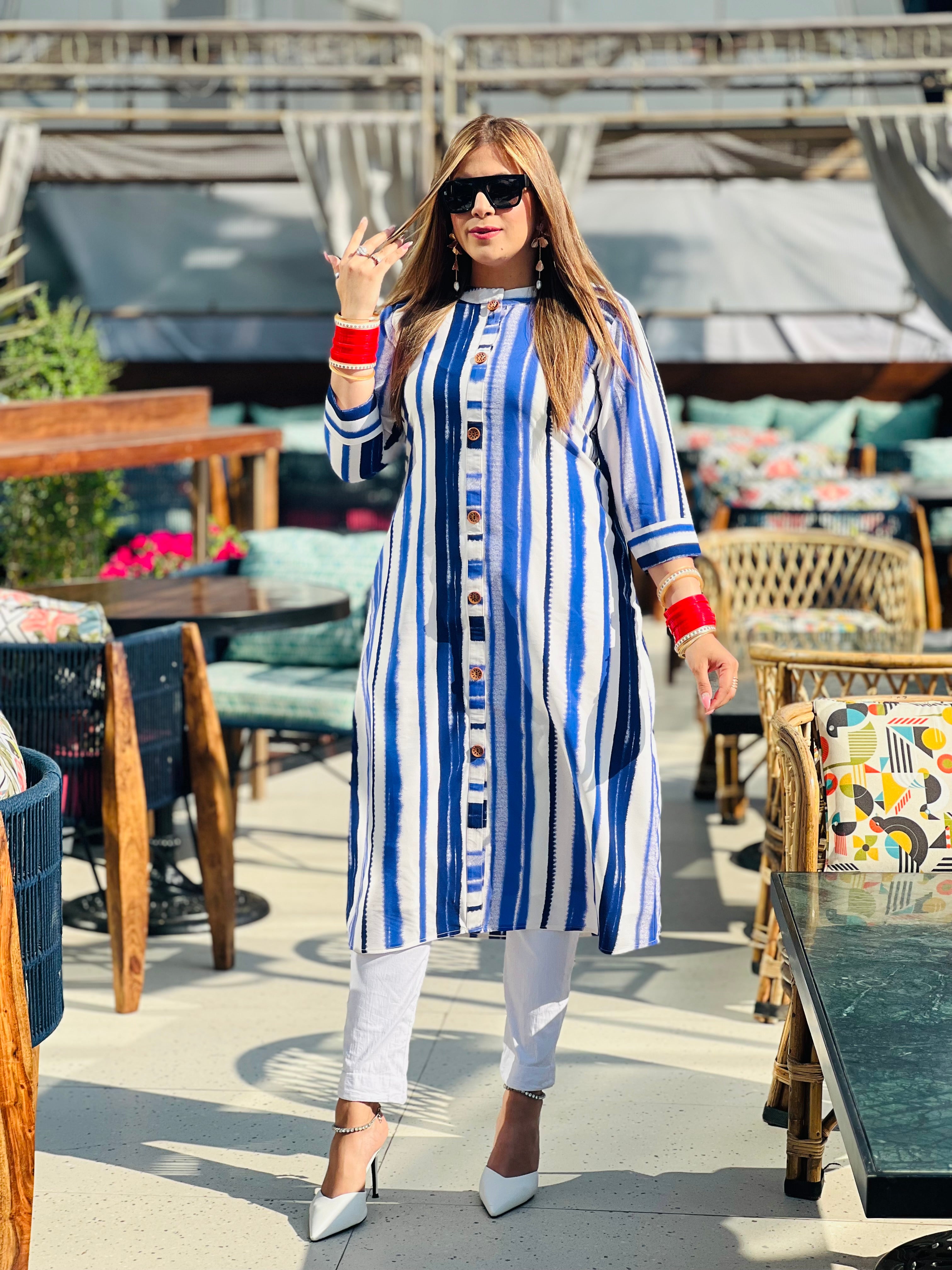 Summer Stripes Kurti