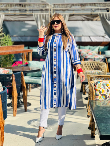 Summer Stripes Kurti