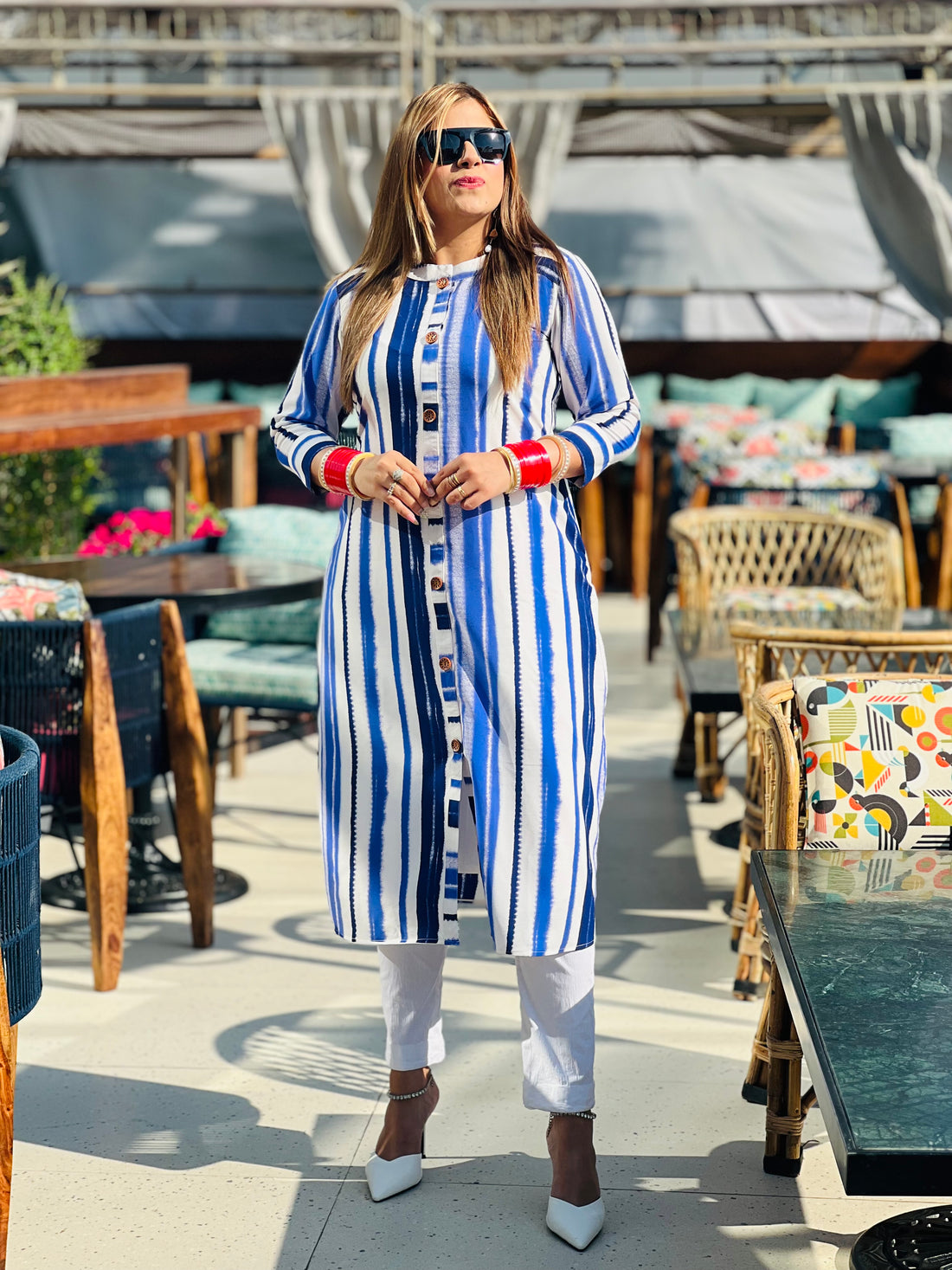 Summer Stripes Kurti
