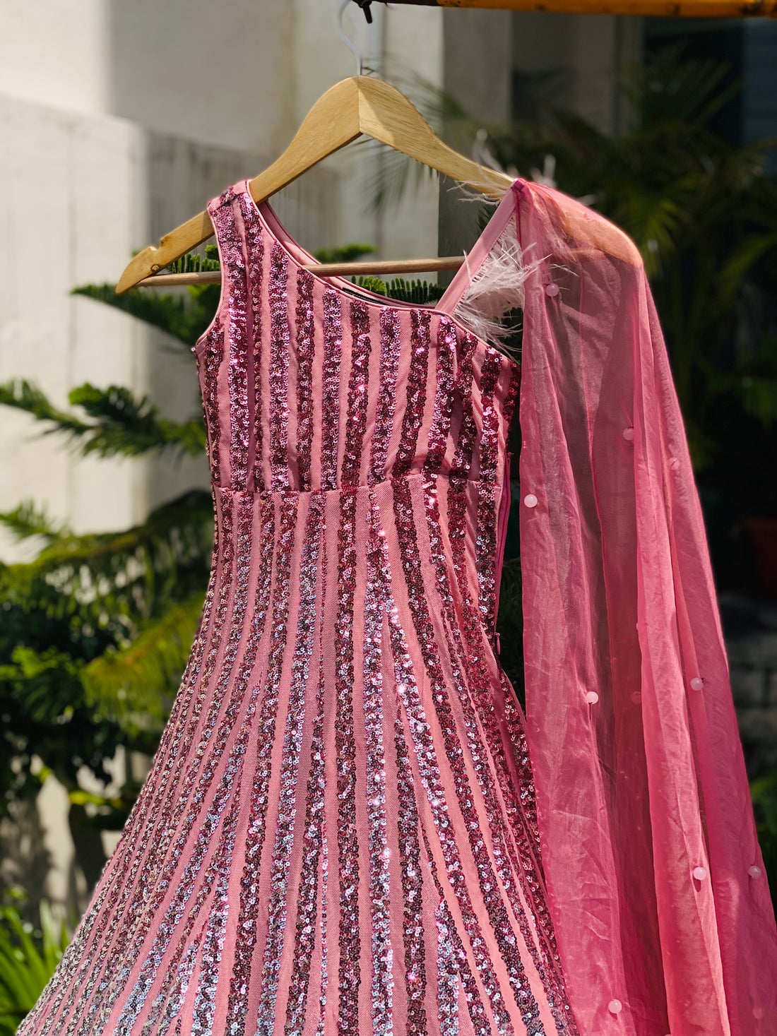 Silver & Pink Kid's Gown