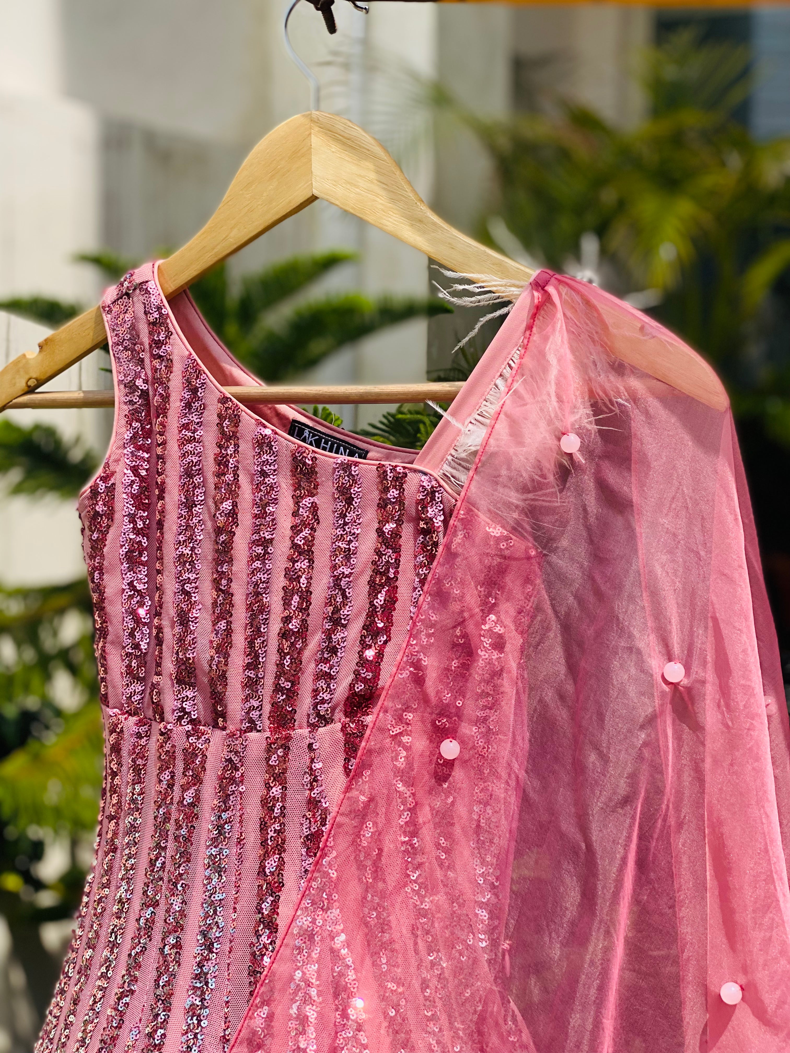 Silver & Pink Kid's Gown