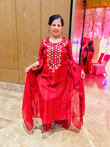 Red Designer Suit
