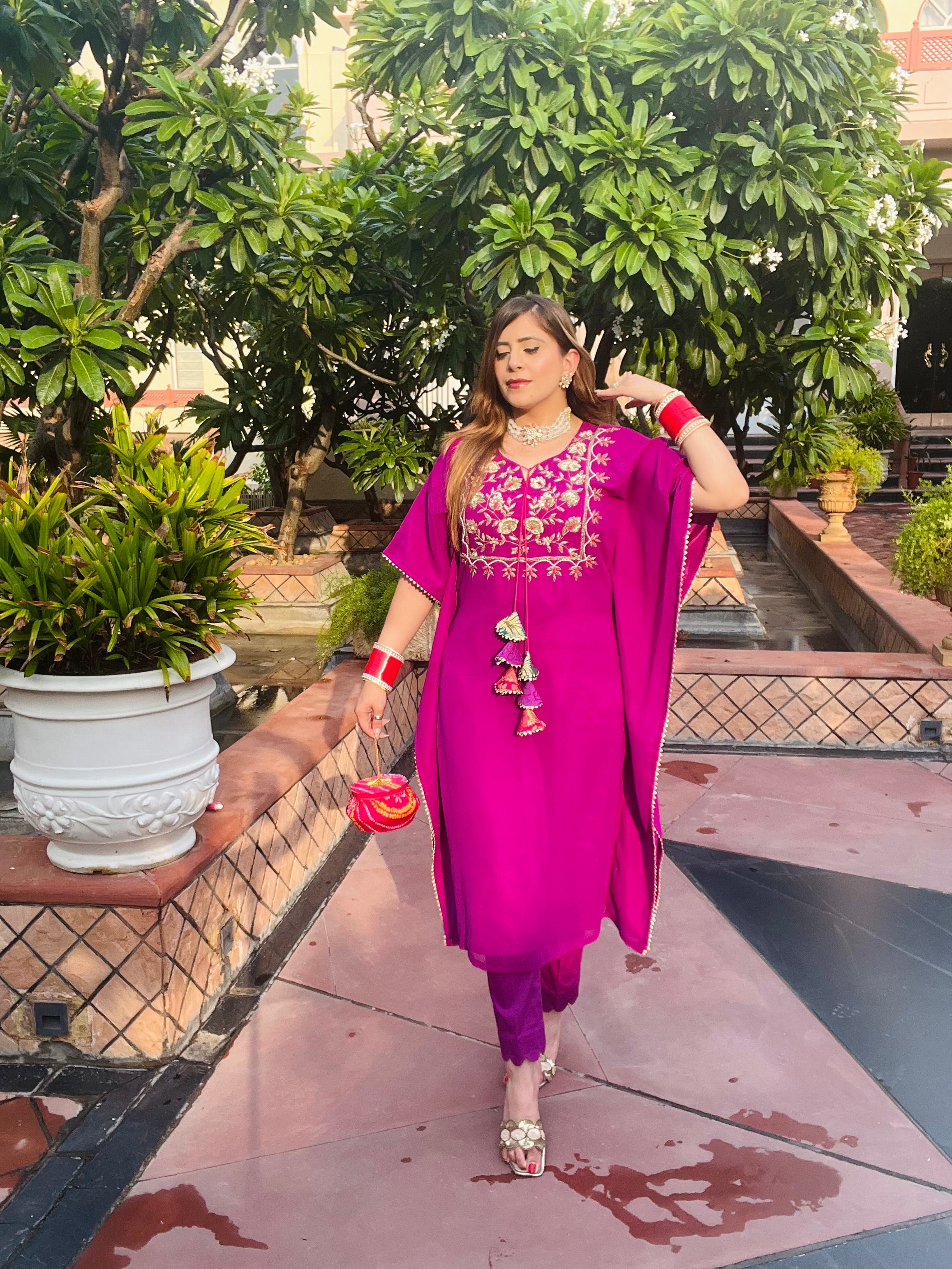 Purplicious Kaftaan Suit