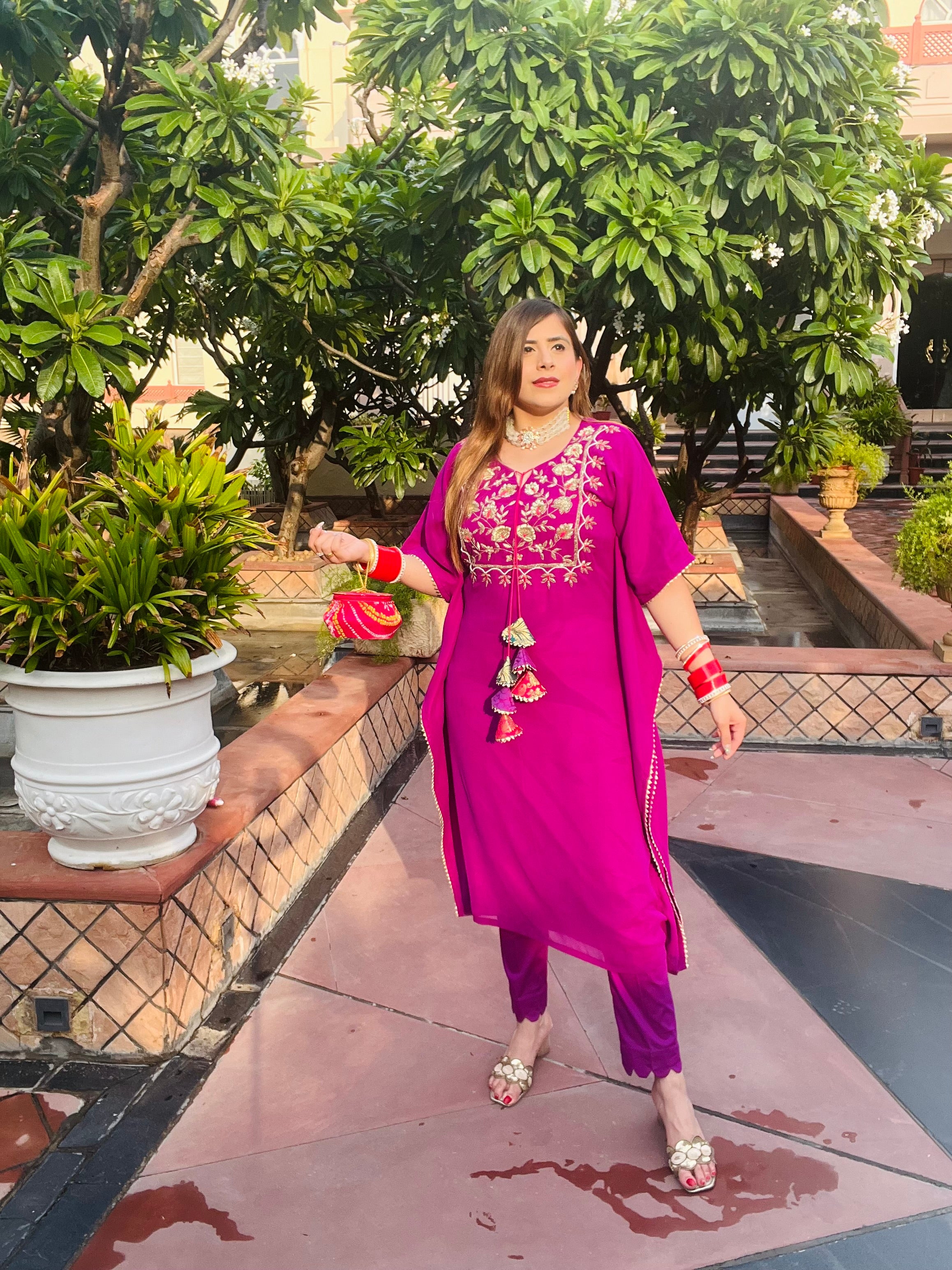 Purplicious Kaftaan Suit