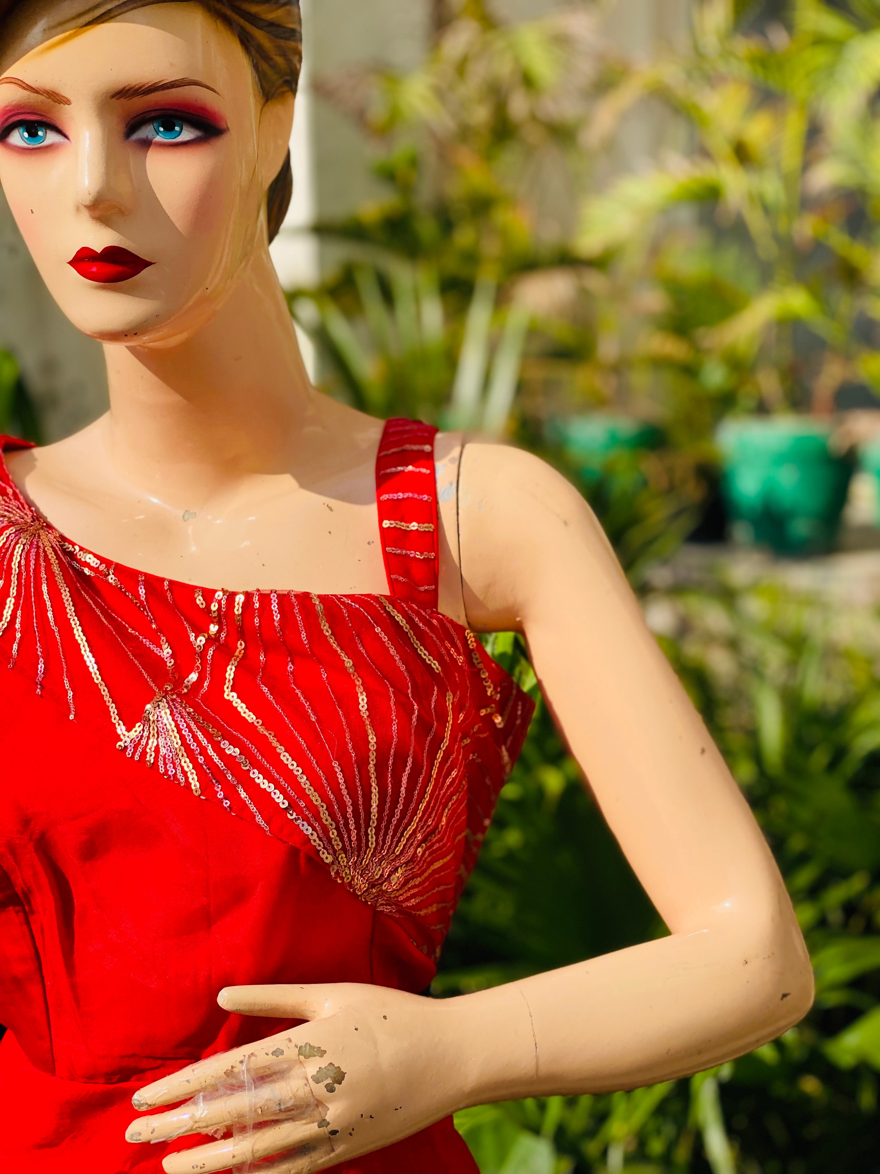Red Embroidered Co-Ord Set
