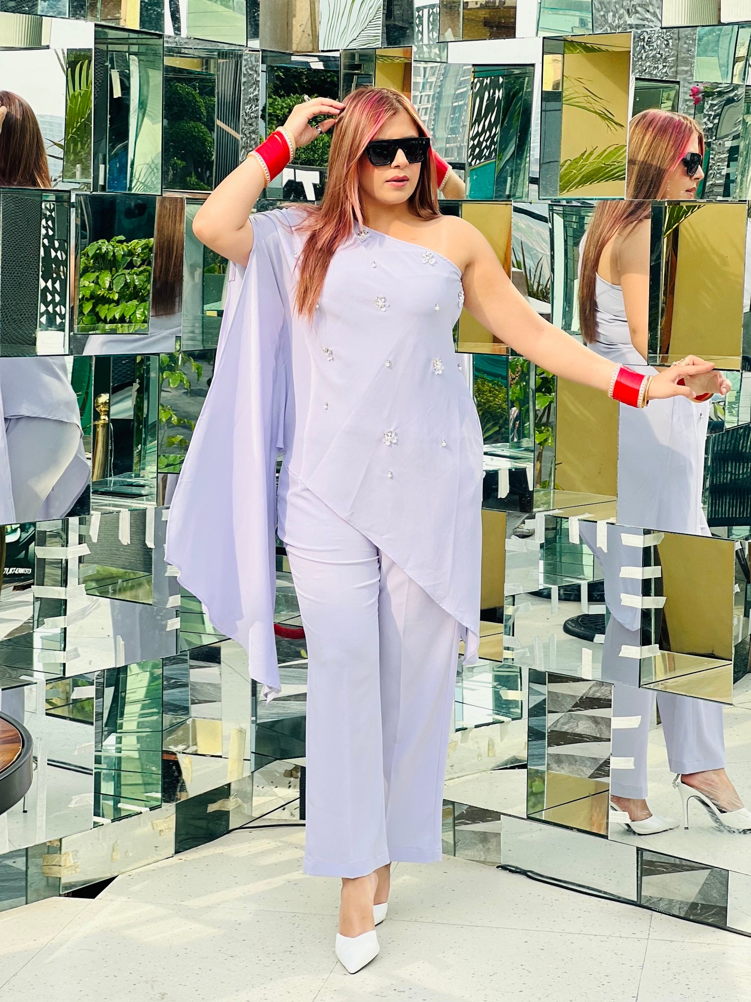 Lilac Embroidered Co-Ord Set