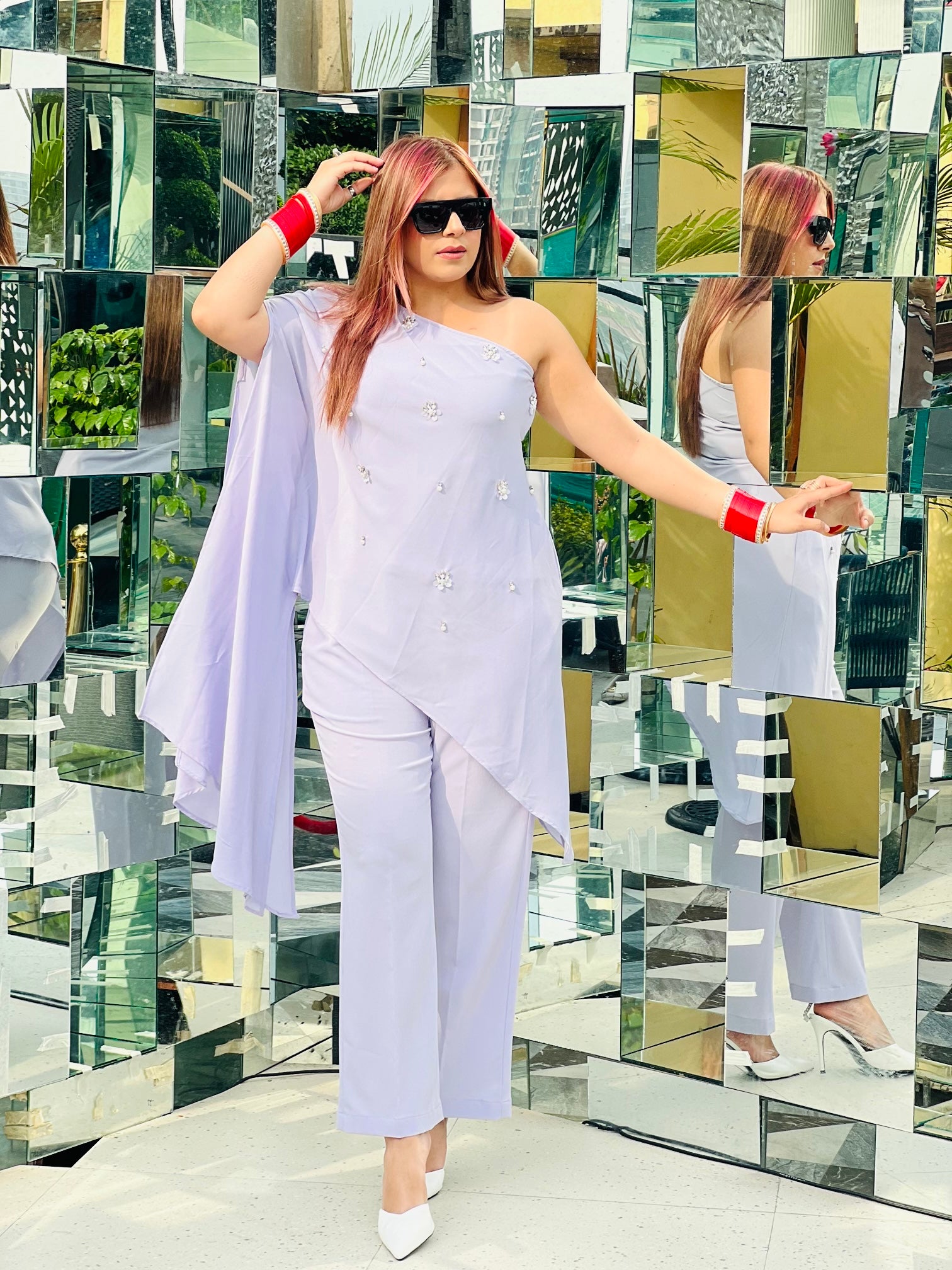 Lilac Embroidered Co-Ord Set