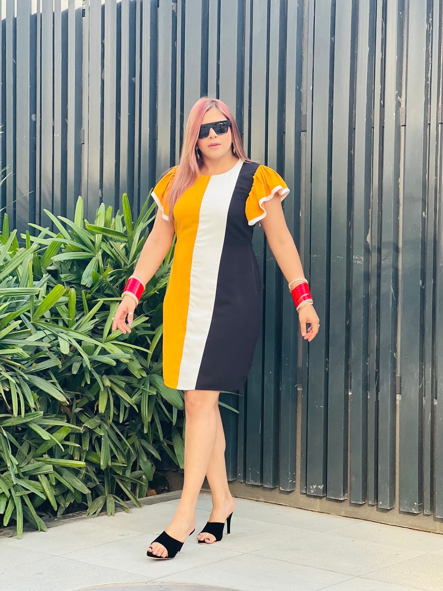 Tri This Mustard Dress