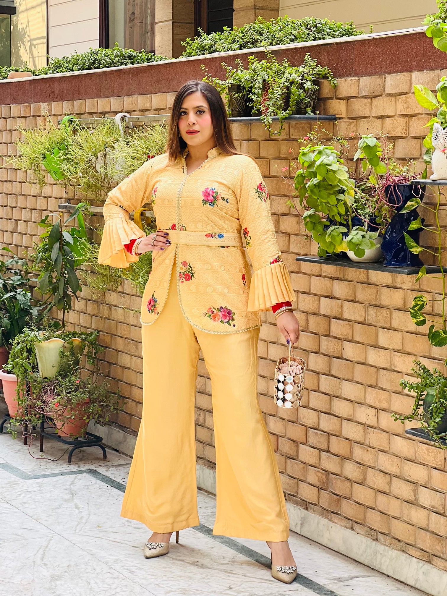 Yellow Floral Co-Ord Set