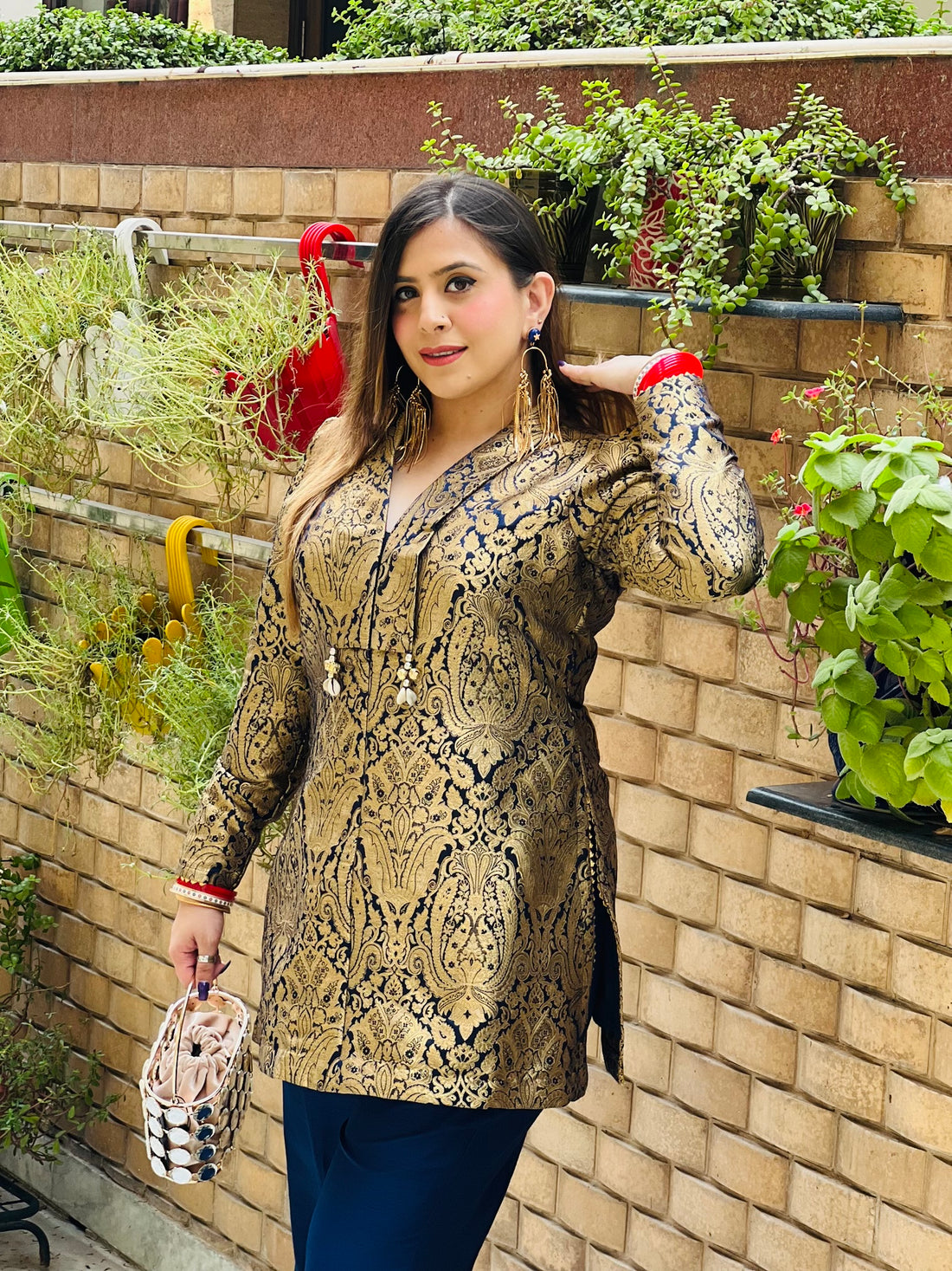 Blue Banarasi Co-Ord Set