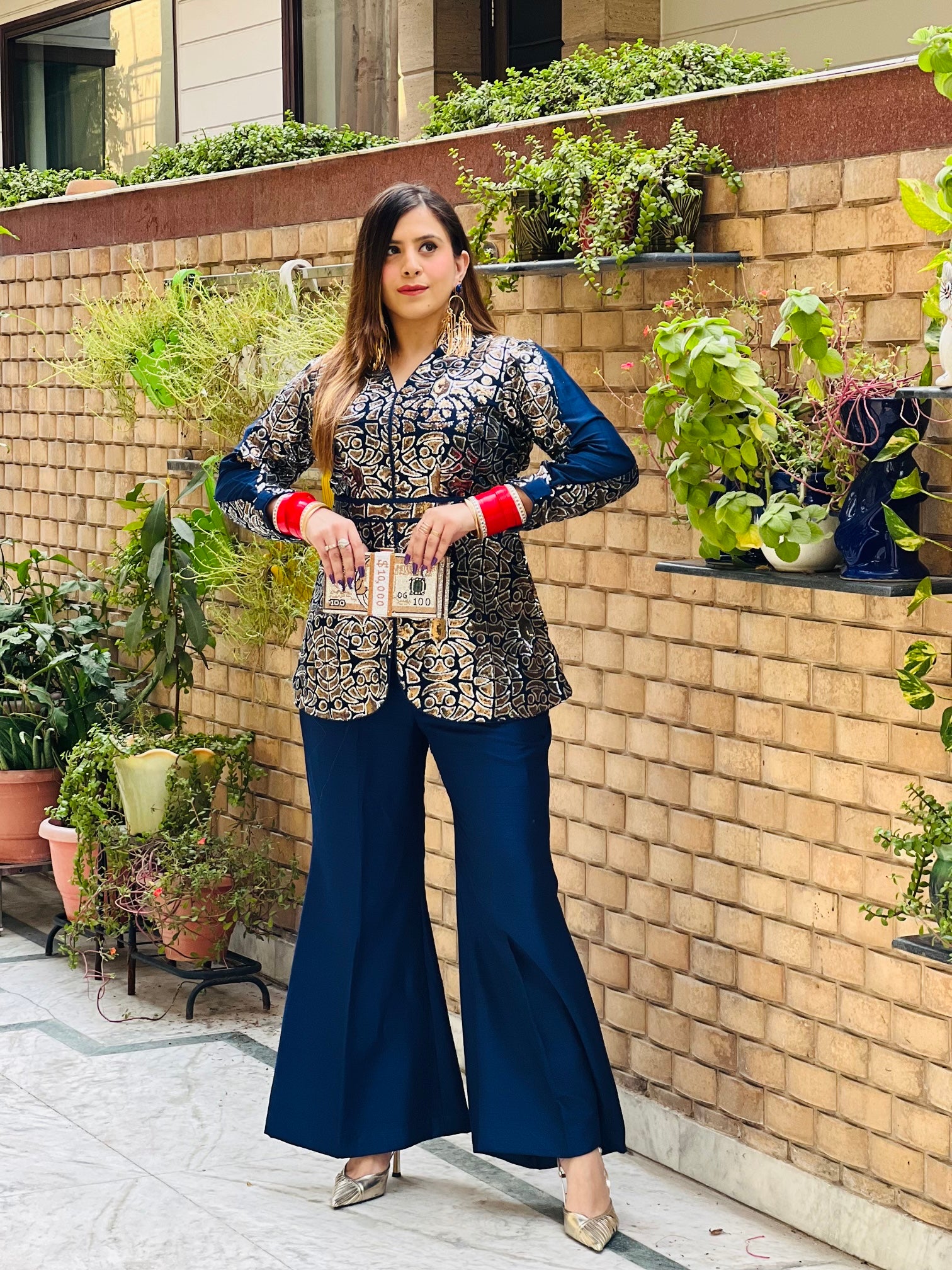 Navy Blue Designer Co-Ord Set